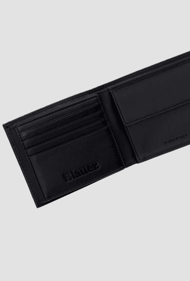 Blauer portafoglio in pelle da uomo nero - 2