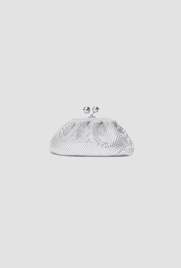MAX MARA borsa pasticcino extra small con strass donna bianco - 2