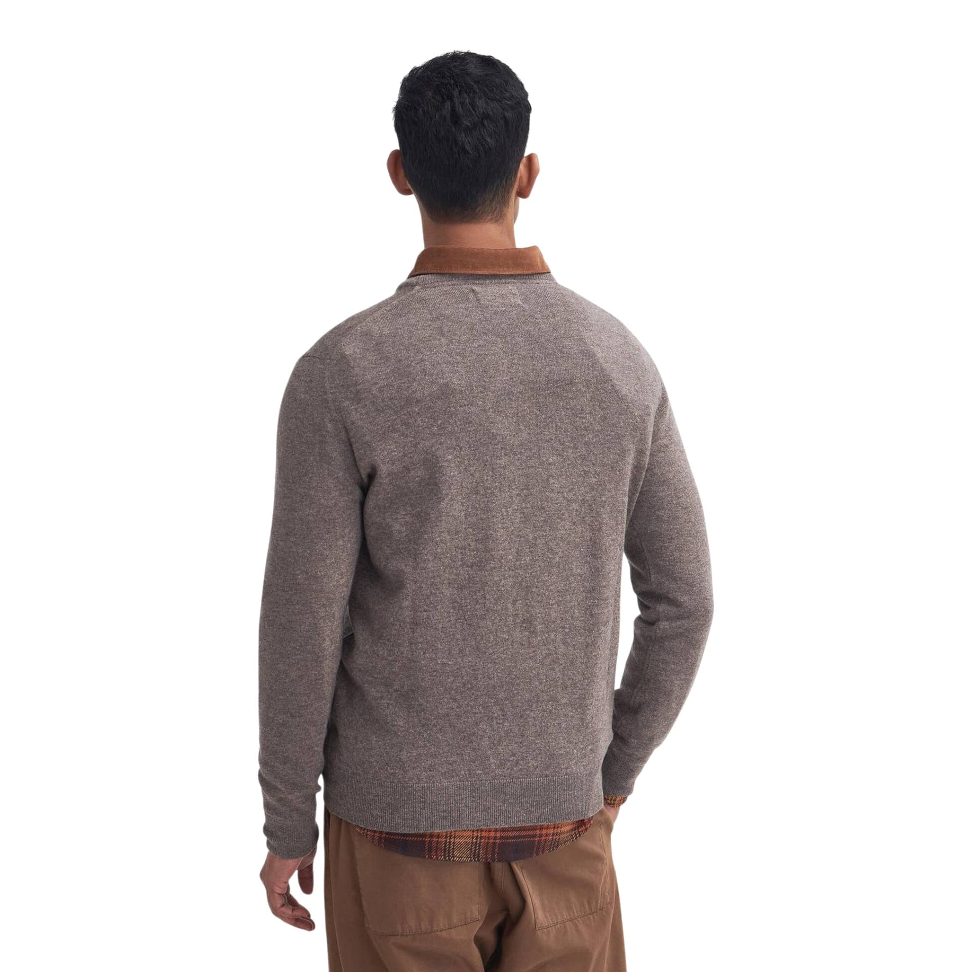 BARBOUR maglione barbour essential l/wool crewneck - dark stone - 4