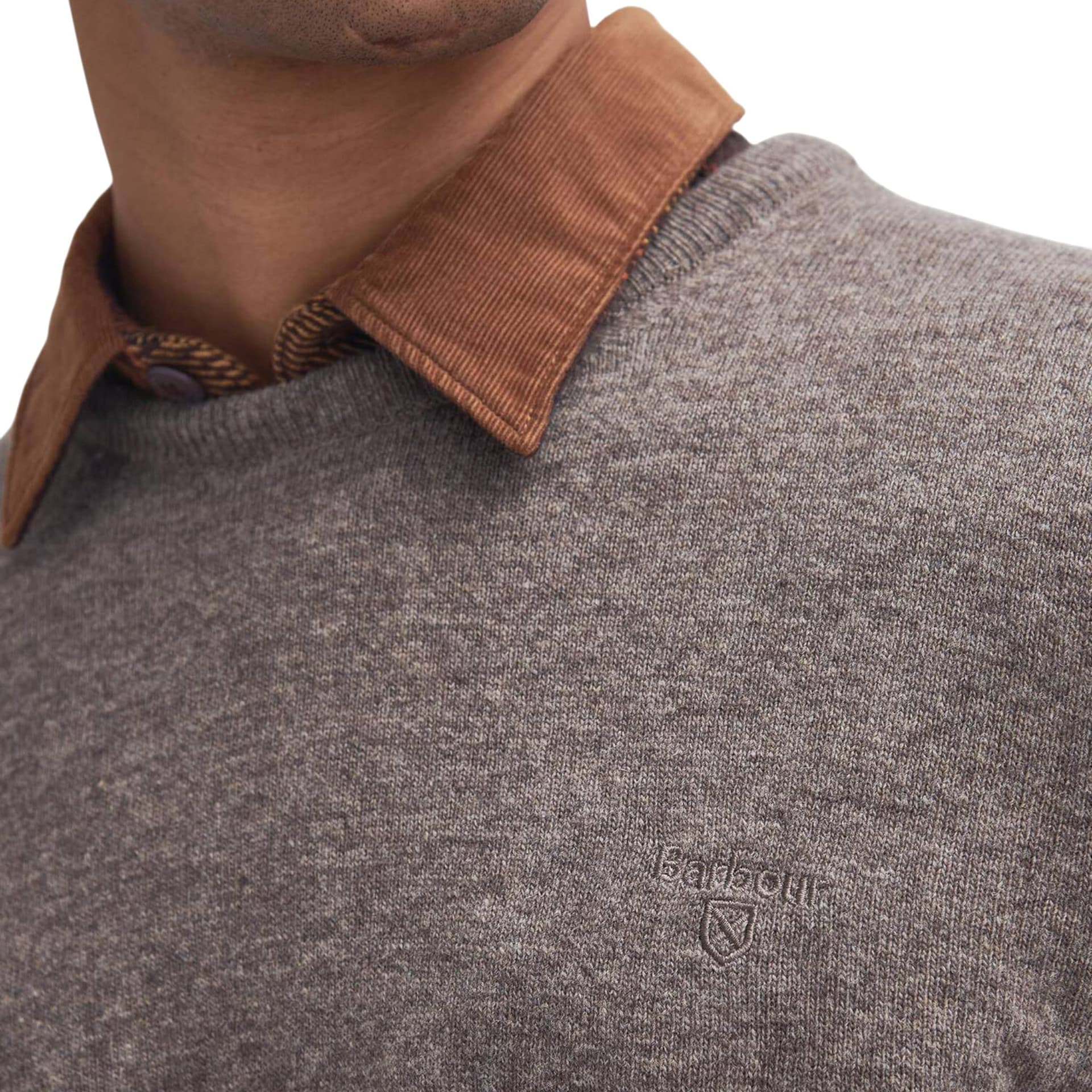 BARBOUR maglione barbour essential l/wool crewneck - dark stone - 6