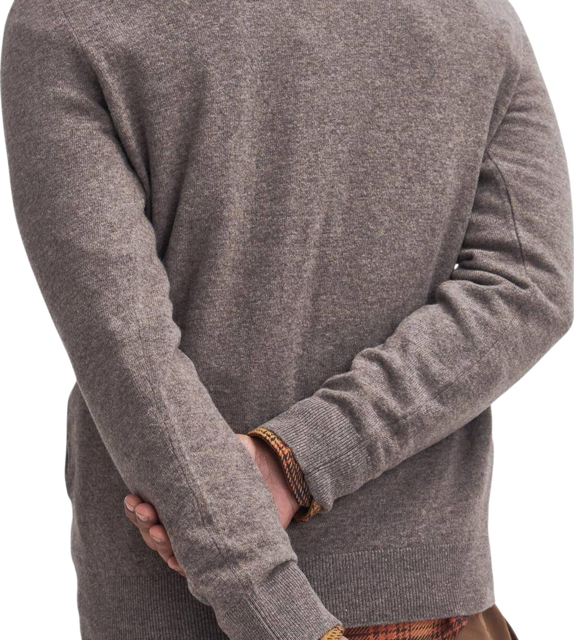 BARBOUR maglione barbour essential l/wool crewneck - dark stone - 7