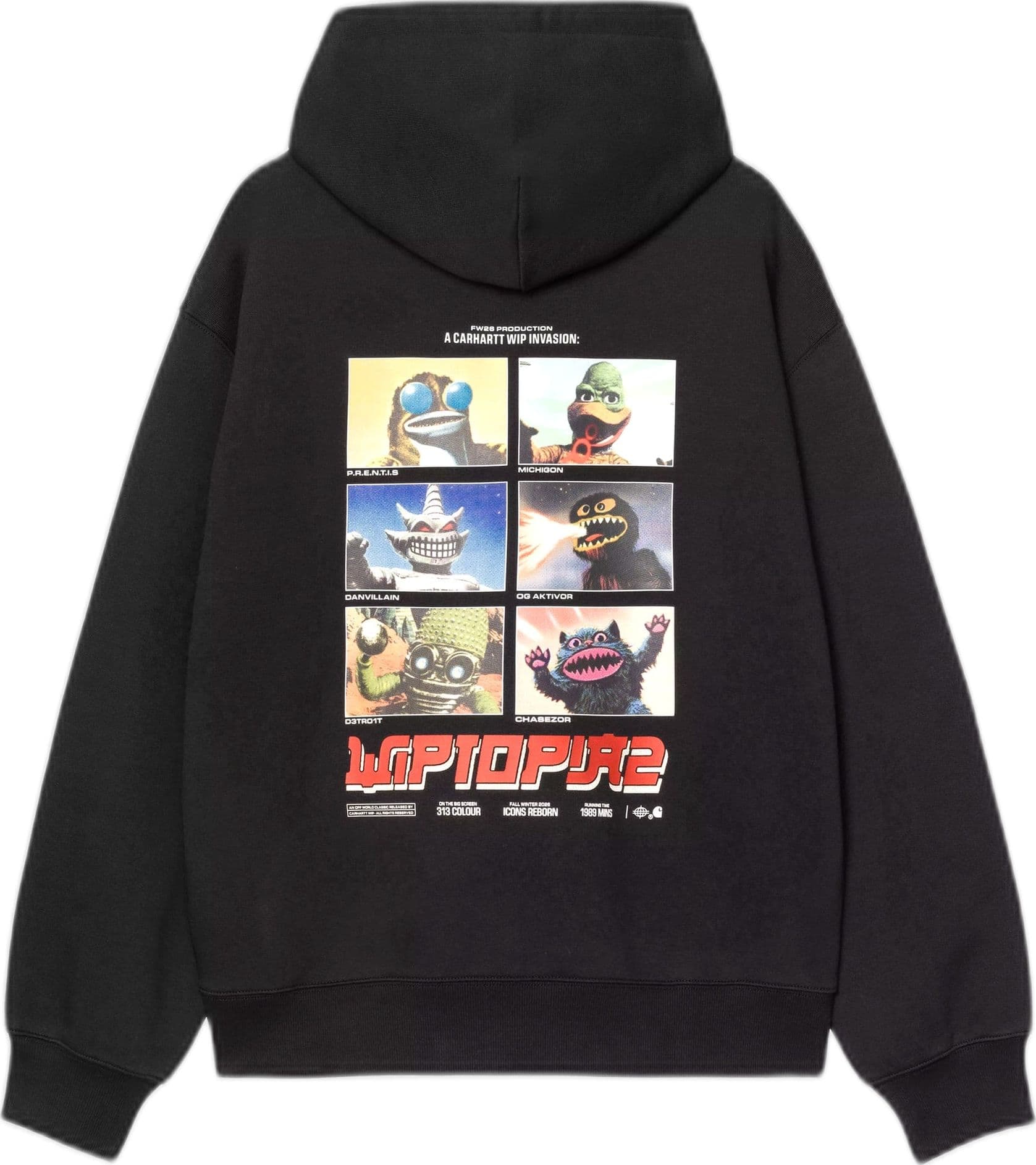 CARHARTT WIP felpa carhartt wip hooded wiptopia 2 sweat - black - 2