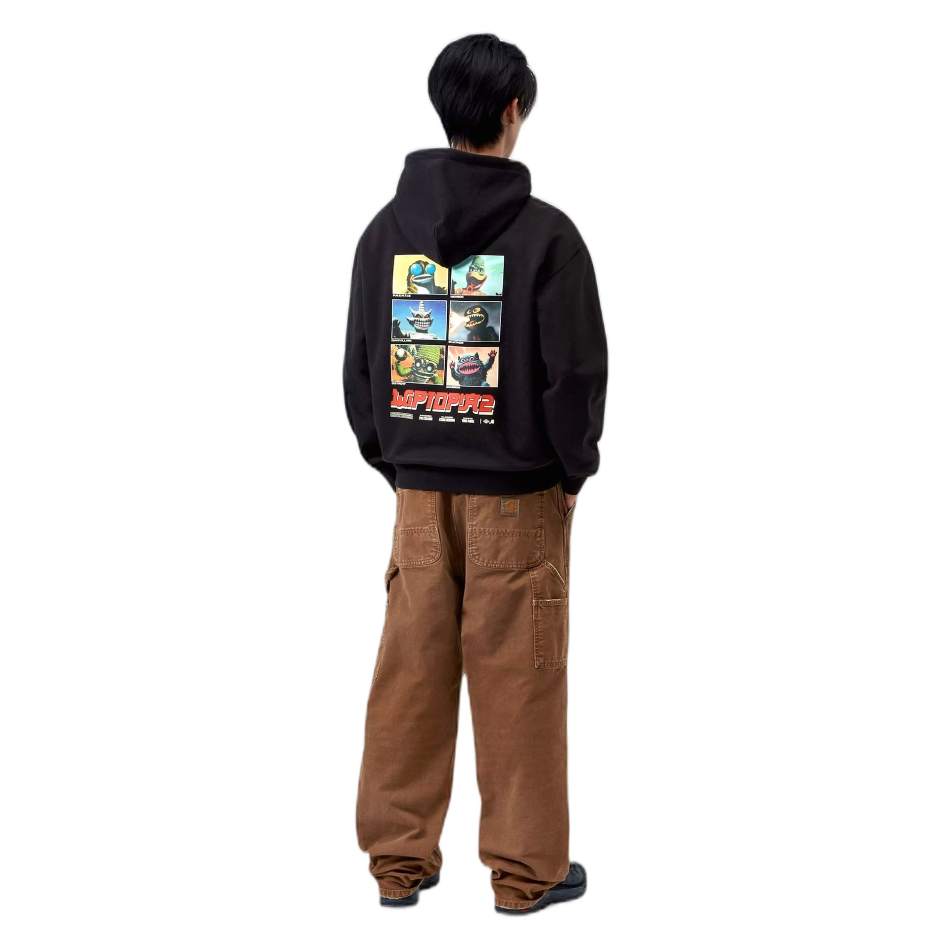 CARHARTT WIP felpa carhartt wip hooded wiptopia 2 sweat - black - 3