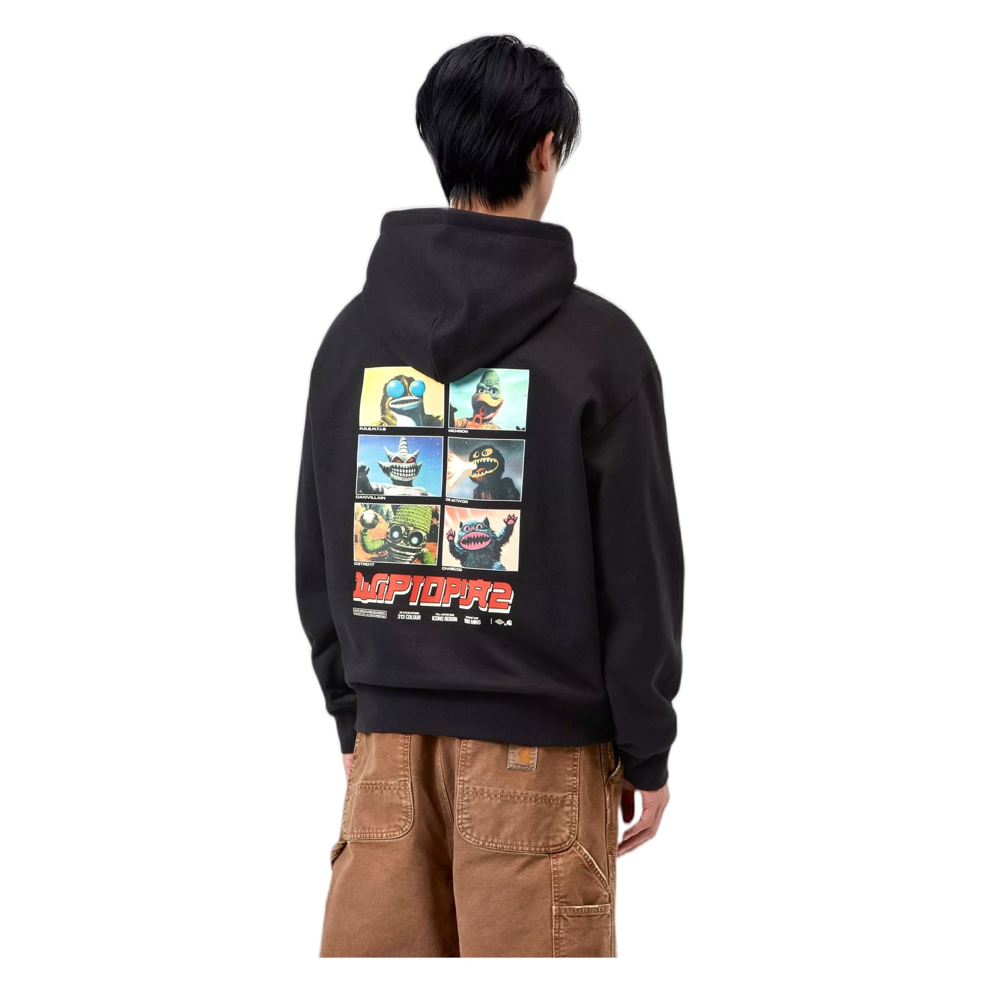CARHARTT WIP felpa carhartt wip hooded wiptopia 2 sweat - black - 4