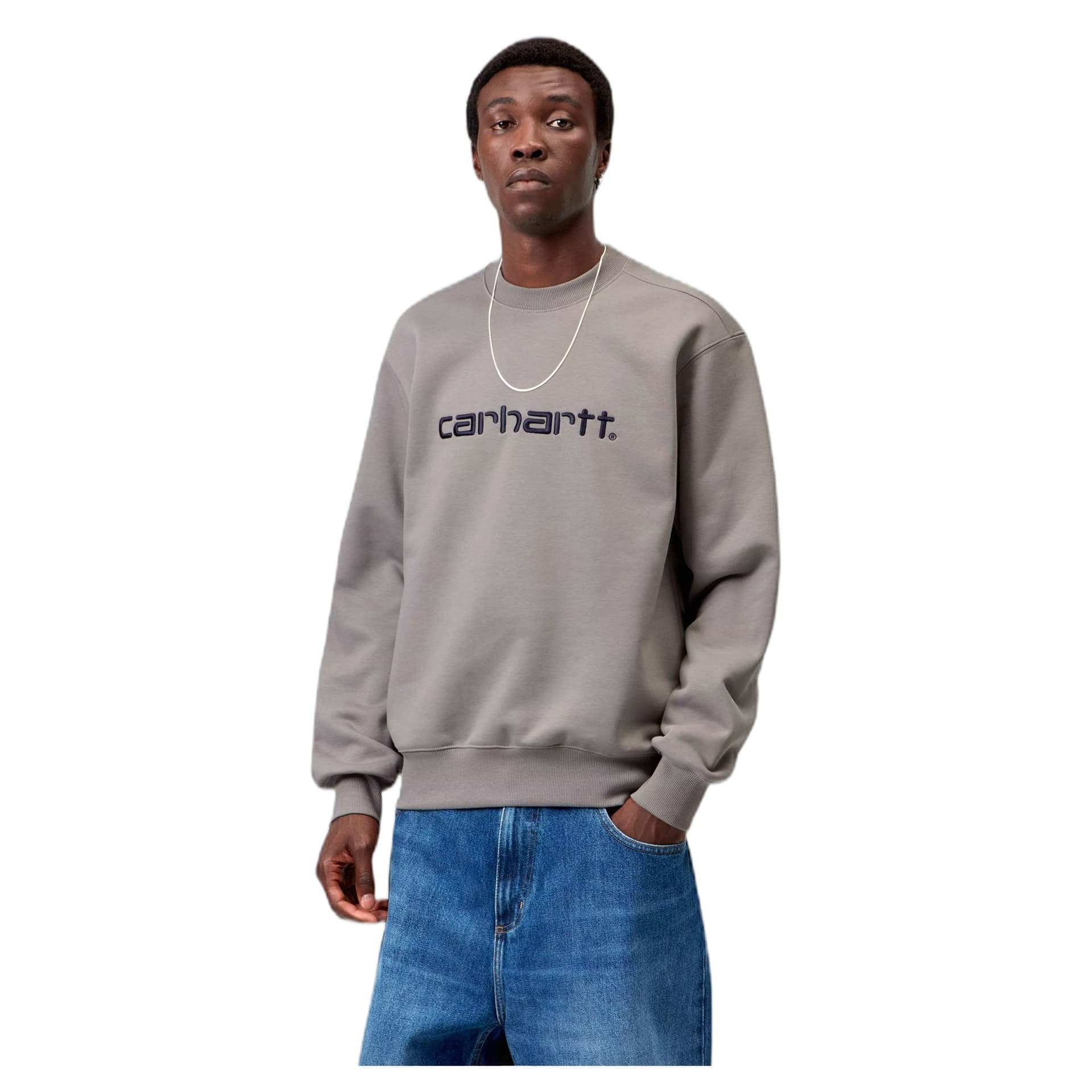 CARHARTT WIP felpa carhartt wip carhartt sweatshirt - shady grey / dark navy - 4