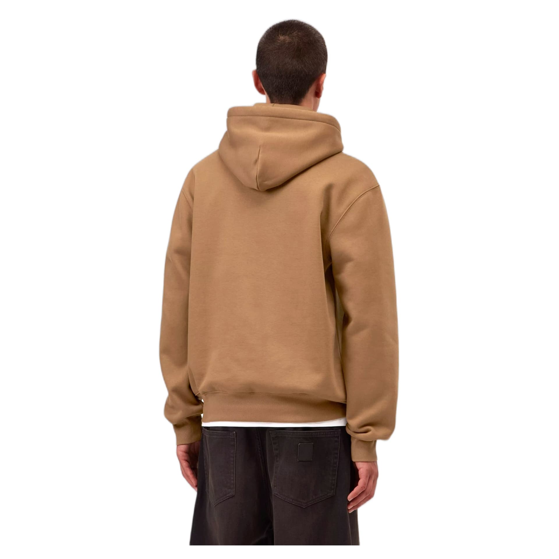 CARHARTT WIP felpa carhartt wip hooded carhartt sweatshirt - wip h brown / black - 3