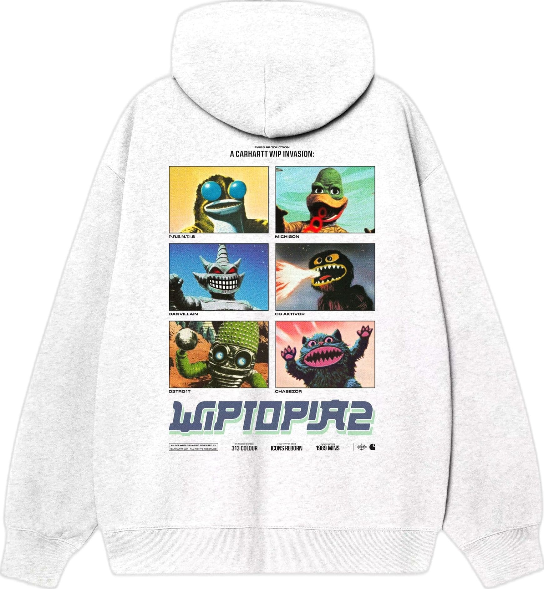 CARHARTT WIP felpa carhartt wip hooded wiptopia 2 sweatshirt - ash heather - 2