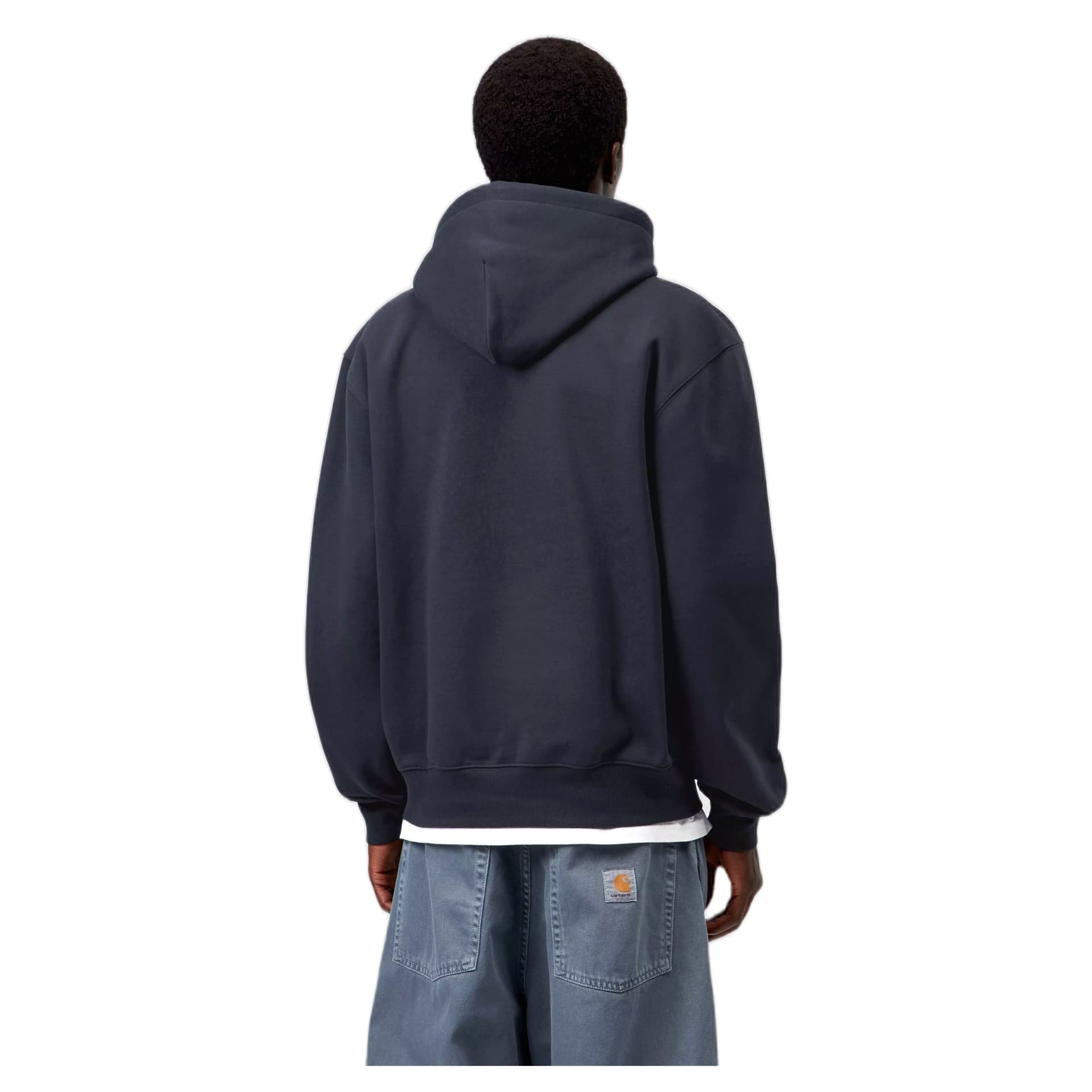 CARHARTT WIP felpa carhartt wip hooded carhartt sweatshirt - dark navy / dark scarab - 3