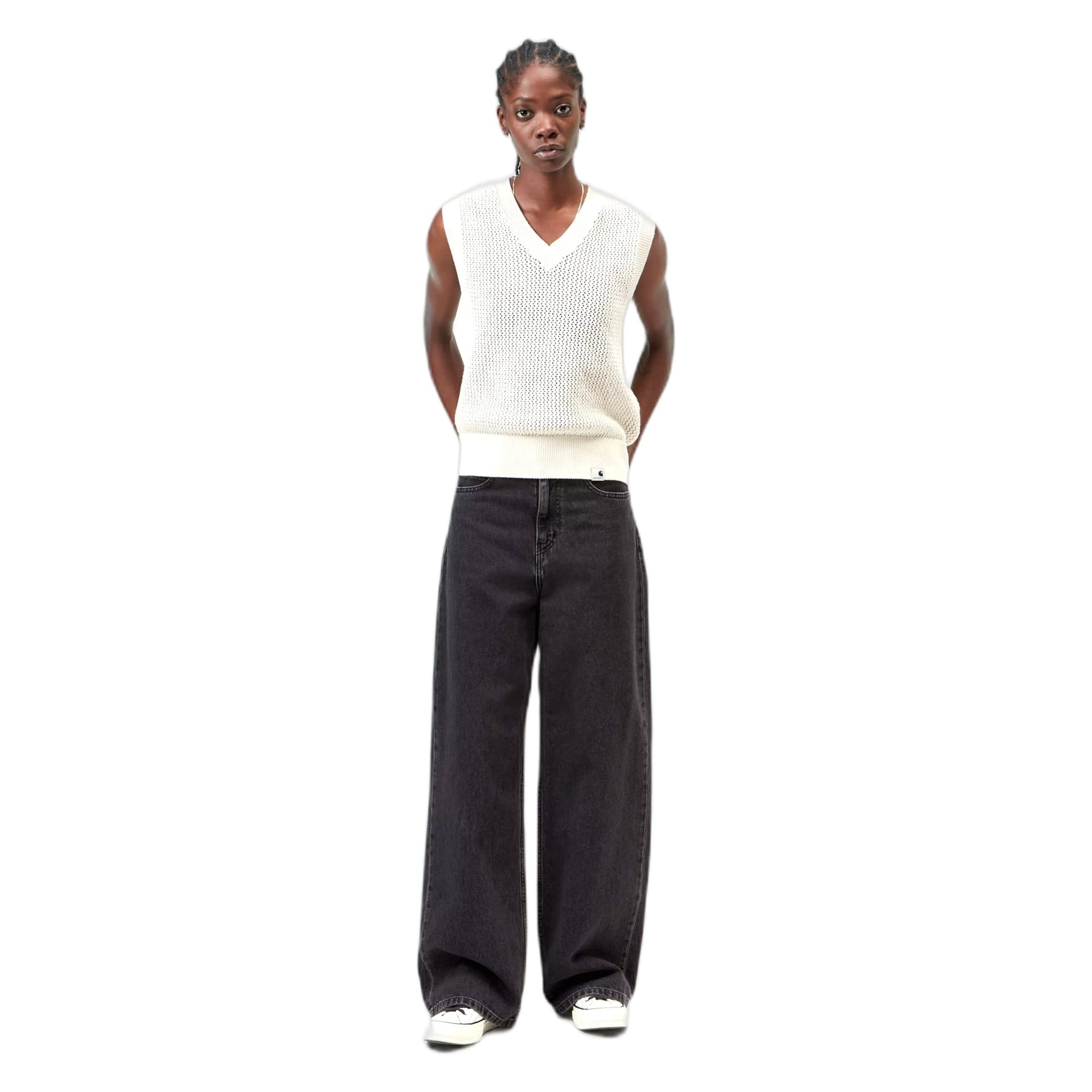 CARHARTT WIP jeans carhartt wip w' jane pant - black heavy stone wash - 3