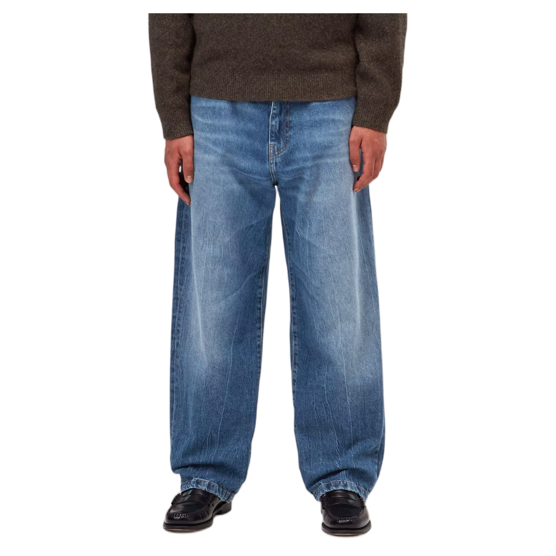 CARHARTT WIP jeans carhartt wip landon pant - blue marble used wash - 4