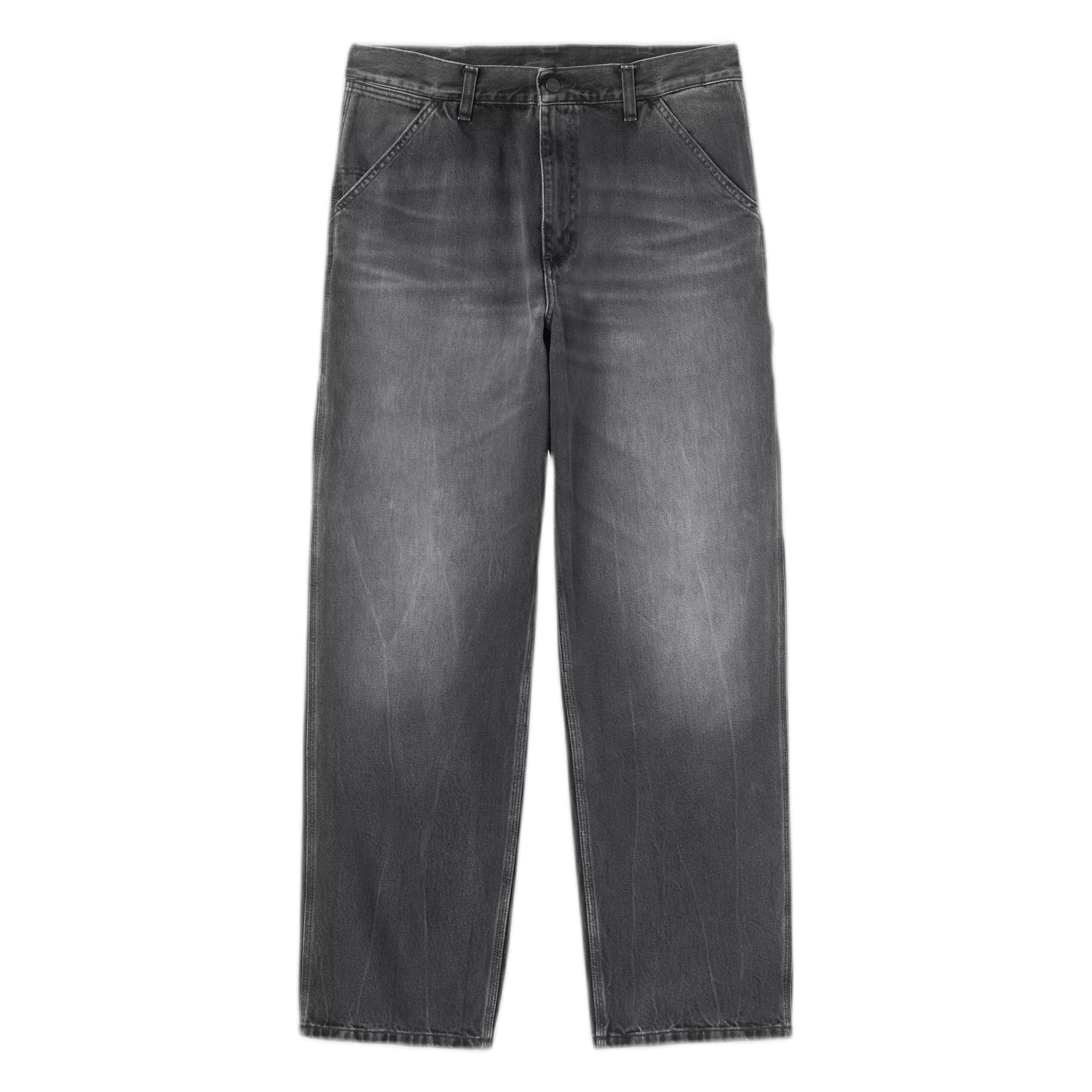 CARHARTT WIP jeans carhartt wip single knee pant - black marble used wash - 2