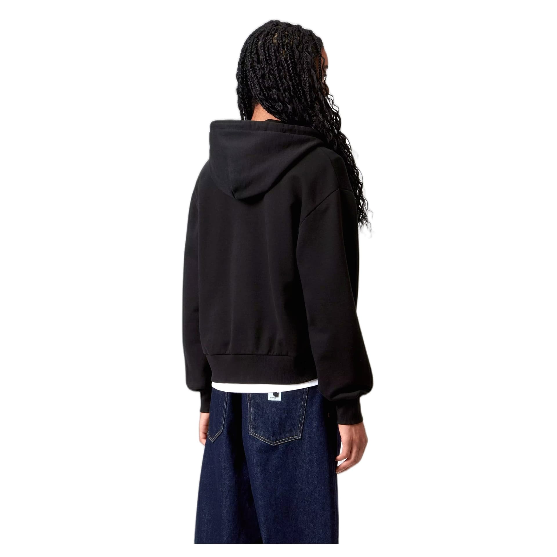 CARHARTT WIP felpa carhartt wip w' hooded casey jacket - black / silver - 4