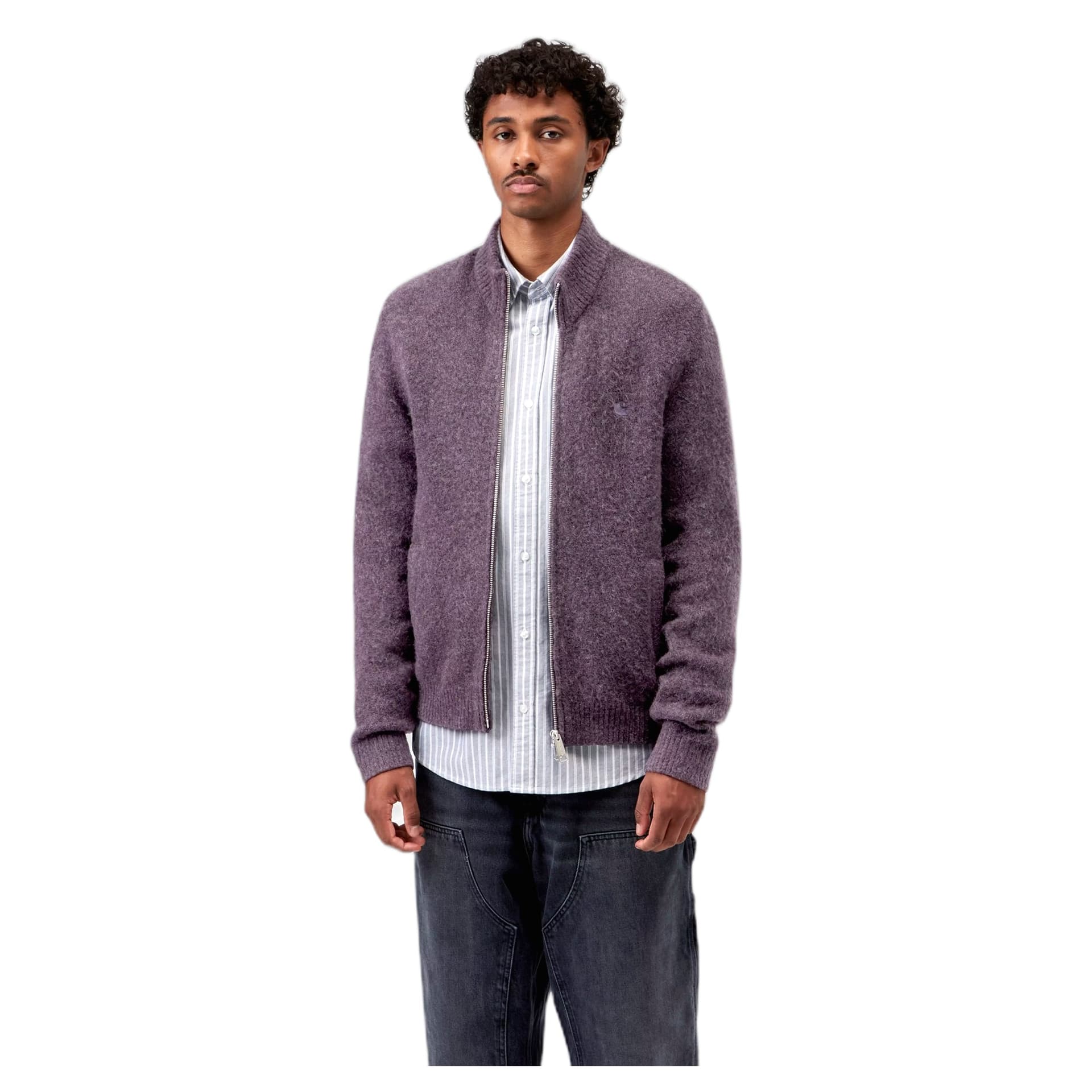 CARHARTT WIP maglione carhartt wip curtis sweater jacket - tangled shady purple - 5