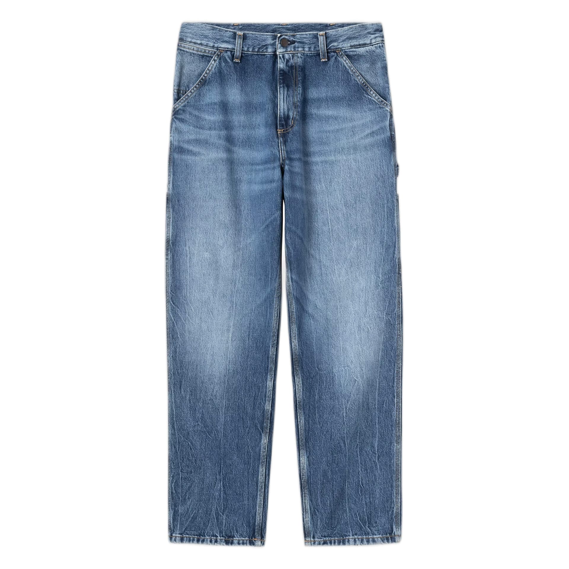 CARHARTT WIP jeans carhartt wip single knee pant - blue marble used wash - 2