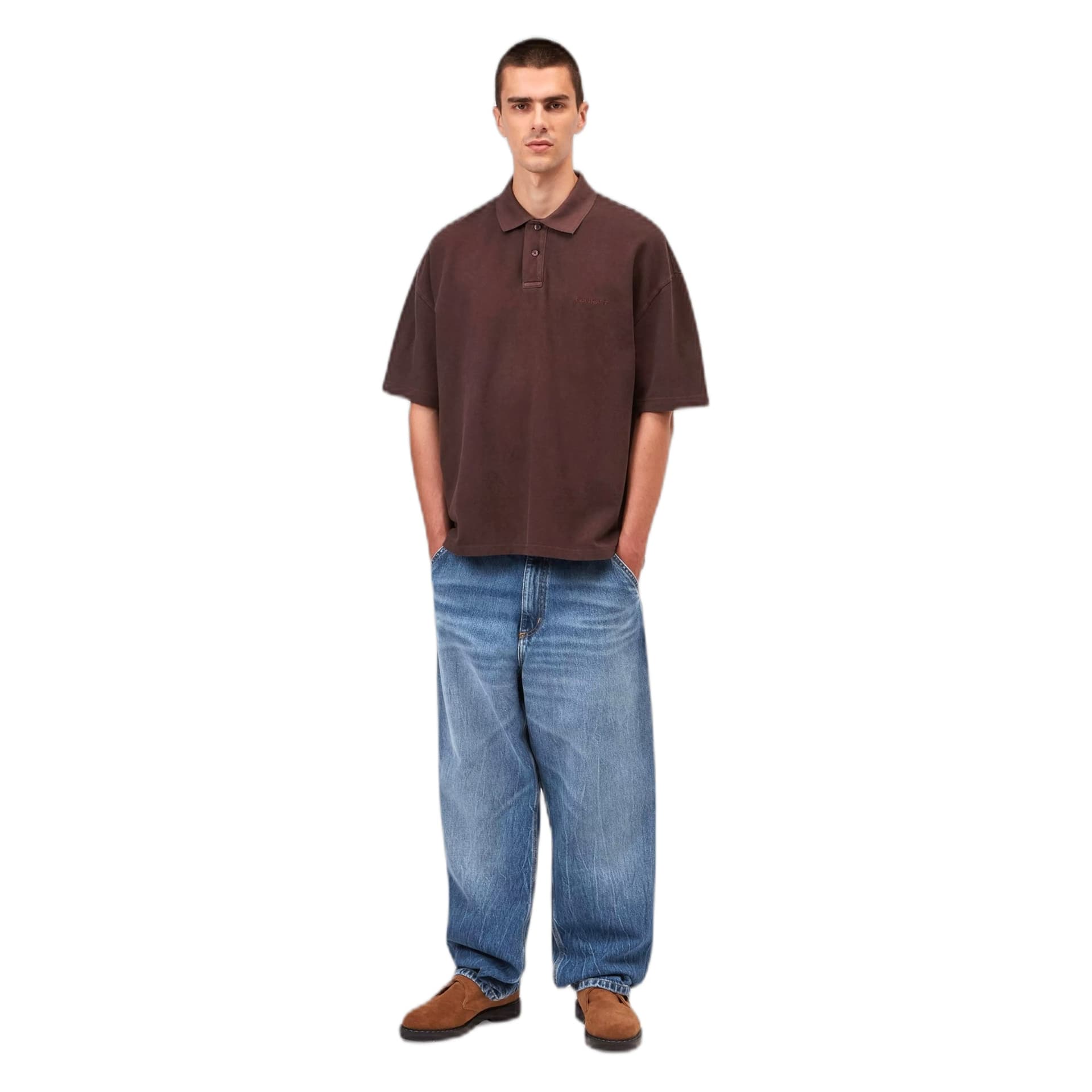 CARHARTT WIP jeans carhartt wip single knee pant - blue marble used wash - 3