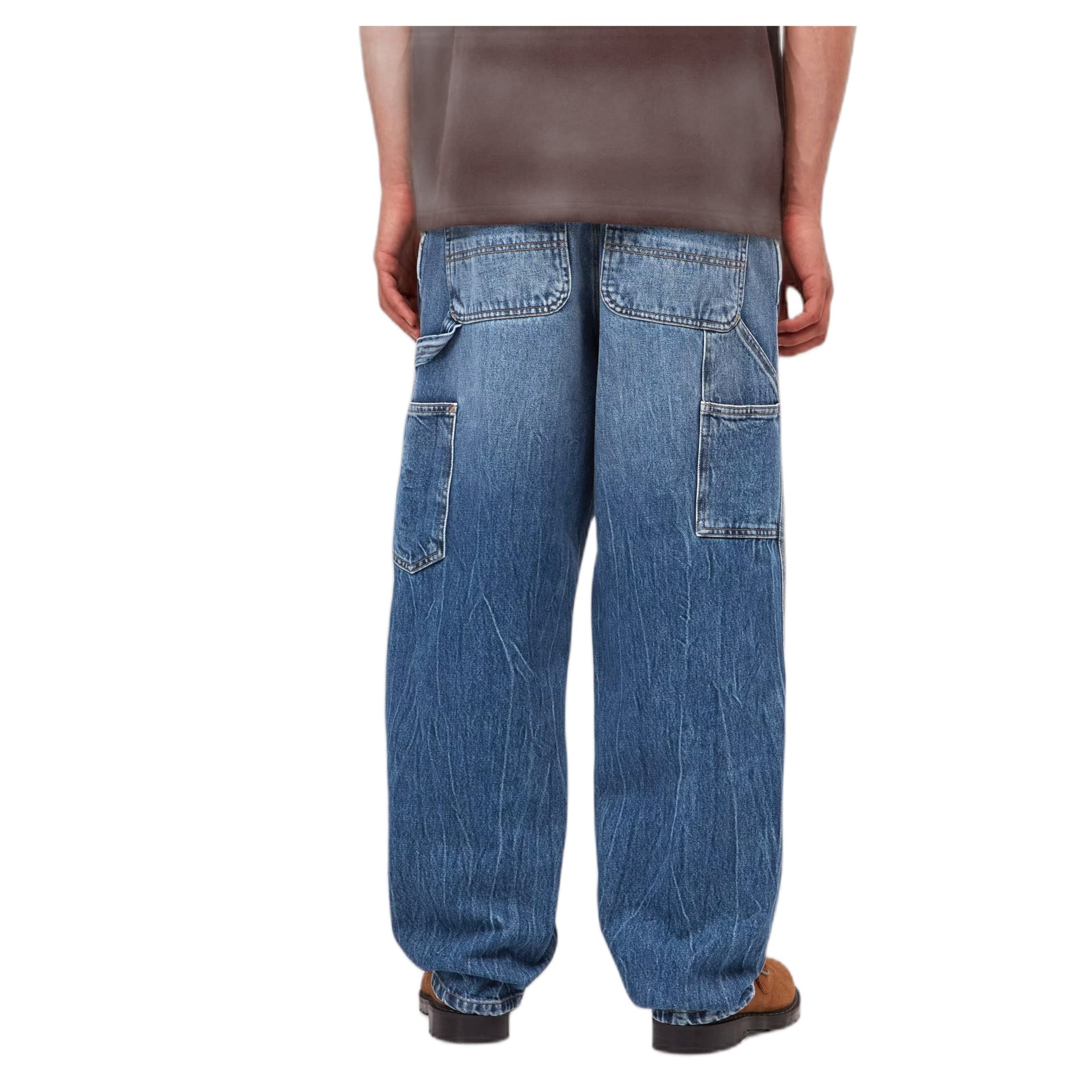 CARHARTT WIP jeans carhartt wip single knee pant - blue marble used wash - 5