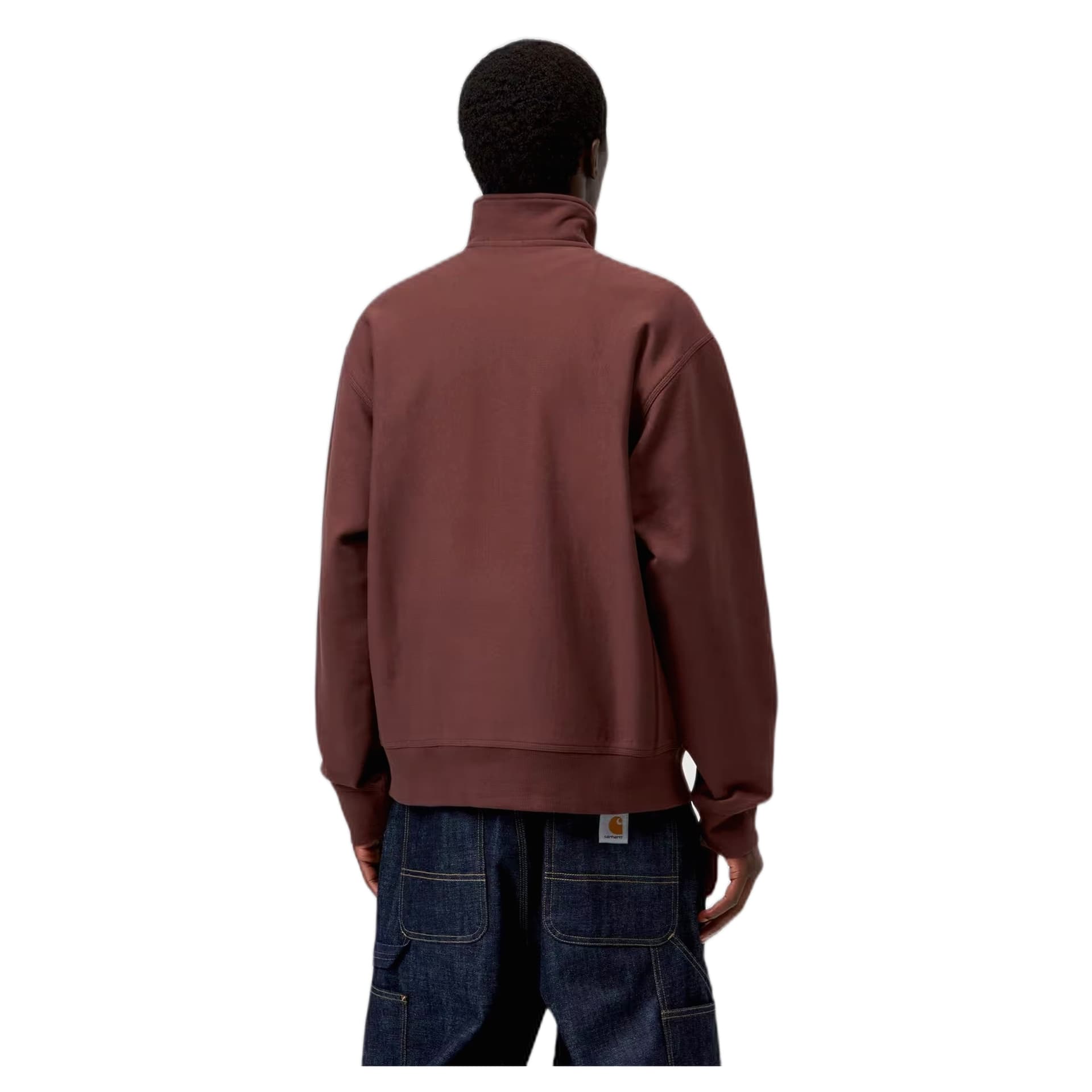 CARHARTT WIP felpa carhartt wip half zip american script sweatshirt - amarone - 3