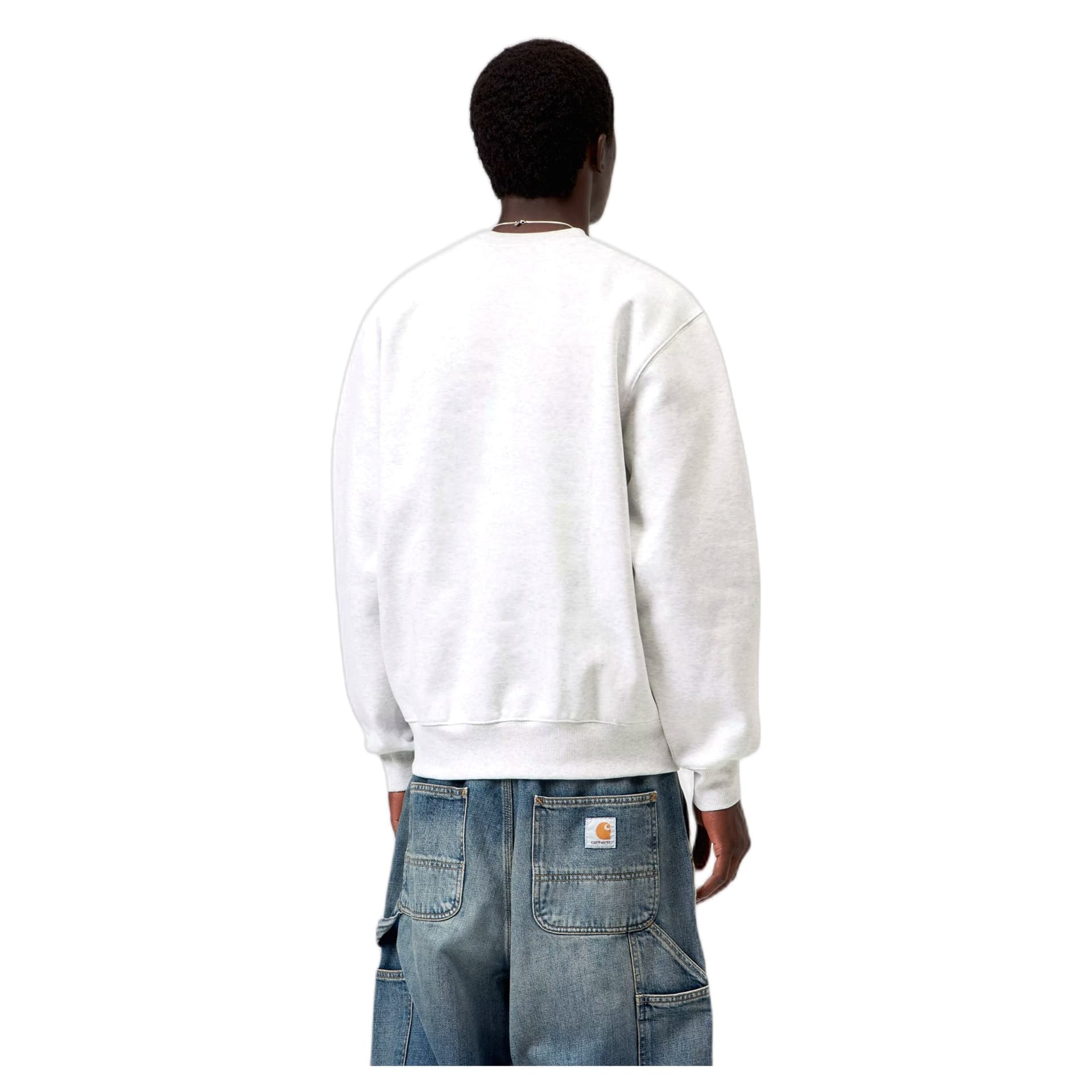 CARHARTT WIP felpa carhartt wip carhartt sweat - ash heather / graphite - 3