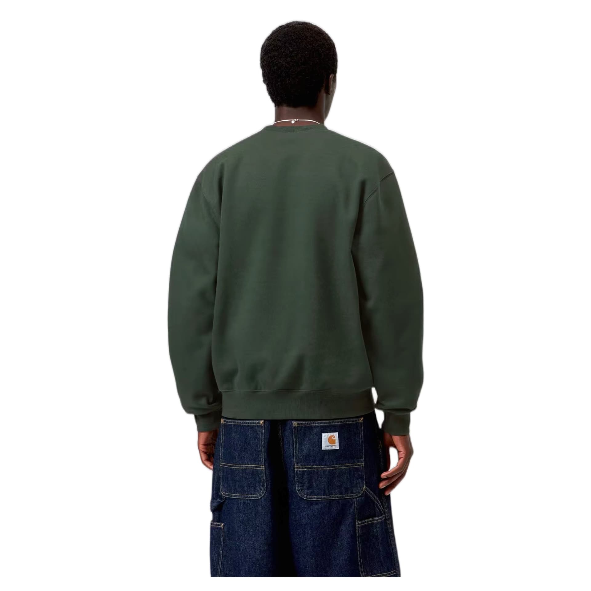 CARHARTT WIP felpa carhartt wip carhartt sweat - dark scarab / palisander - 3