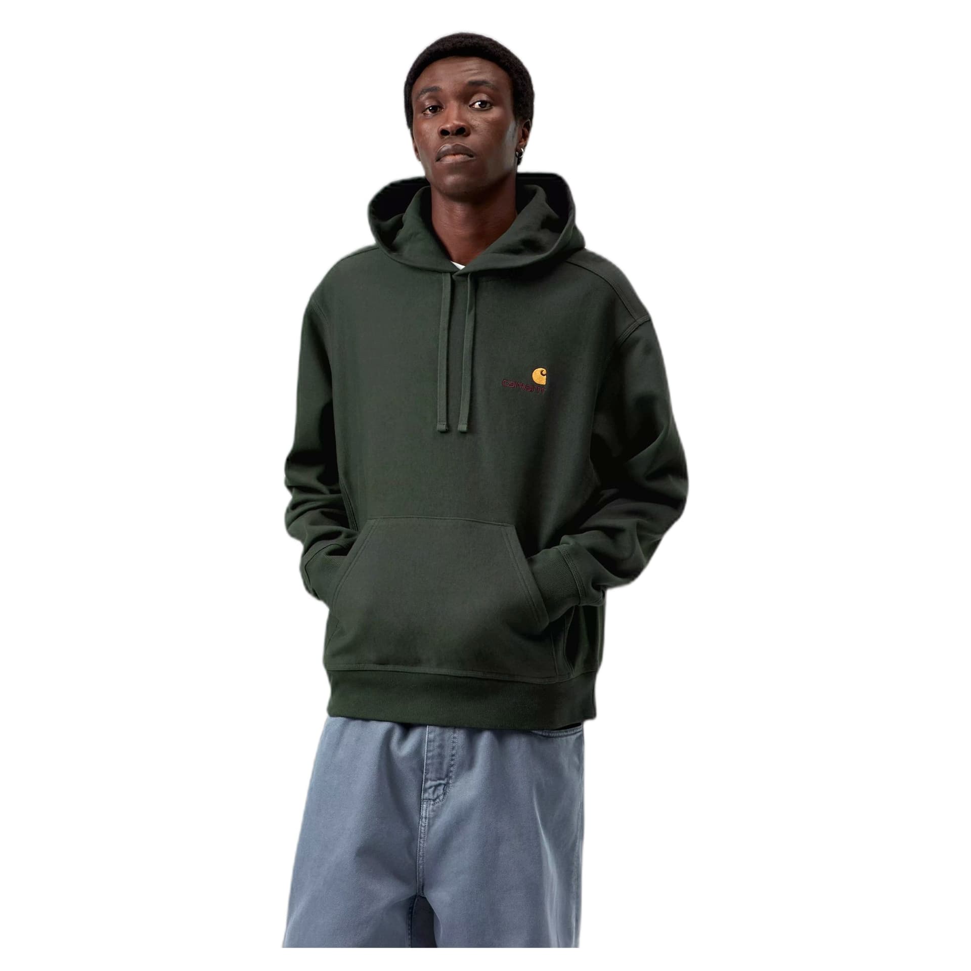 CARHARTT WIP felpa carhartt wip hooded american script sweatshirt - raven - 4