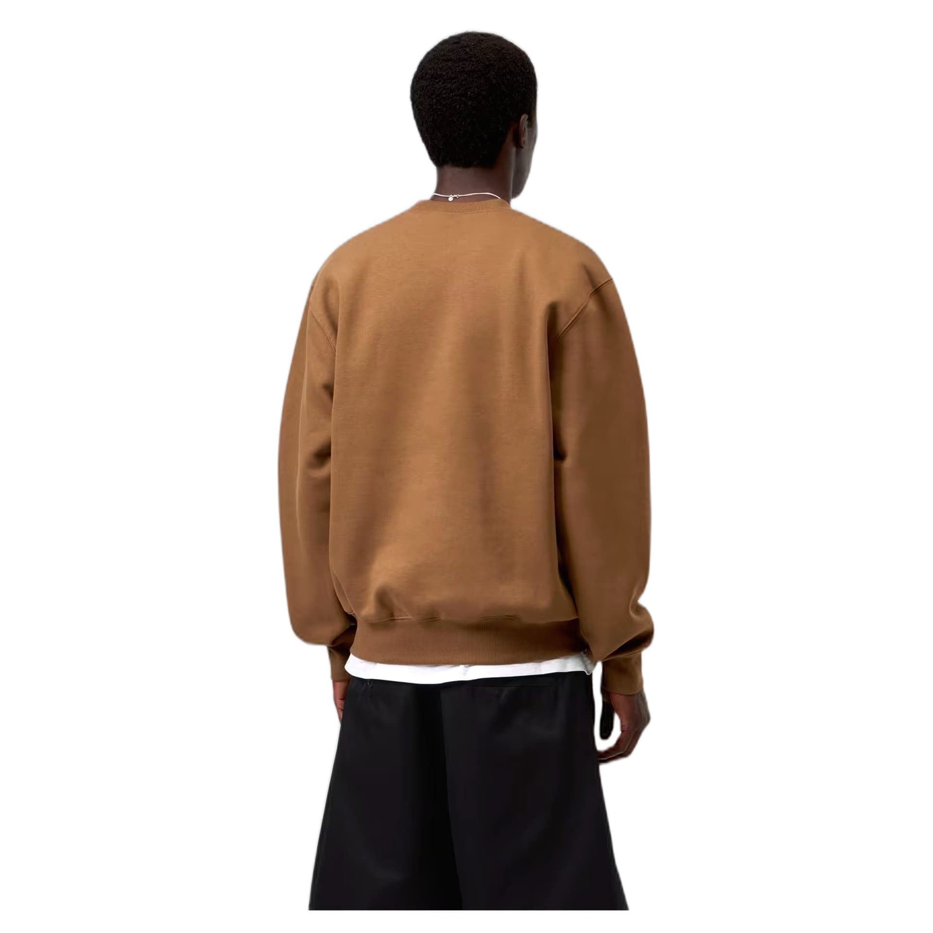 CARHARTT WIP felpa carhartt wip carhartt sweat - wip h brown / black - 3