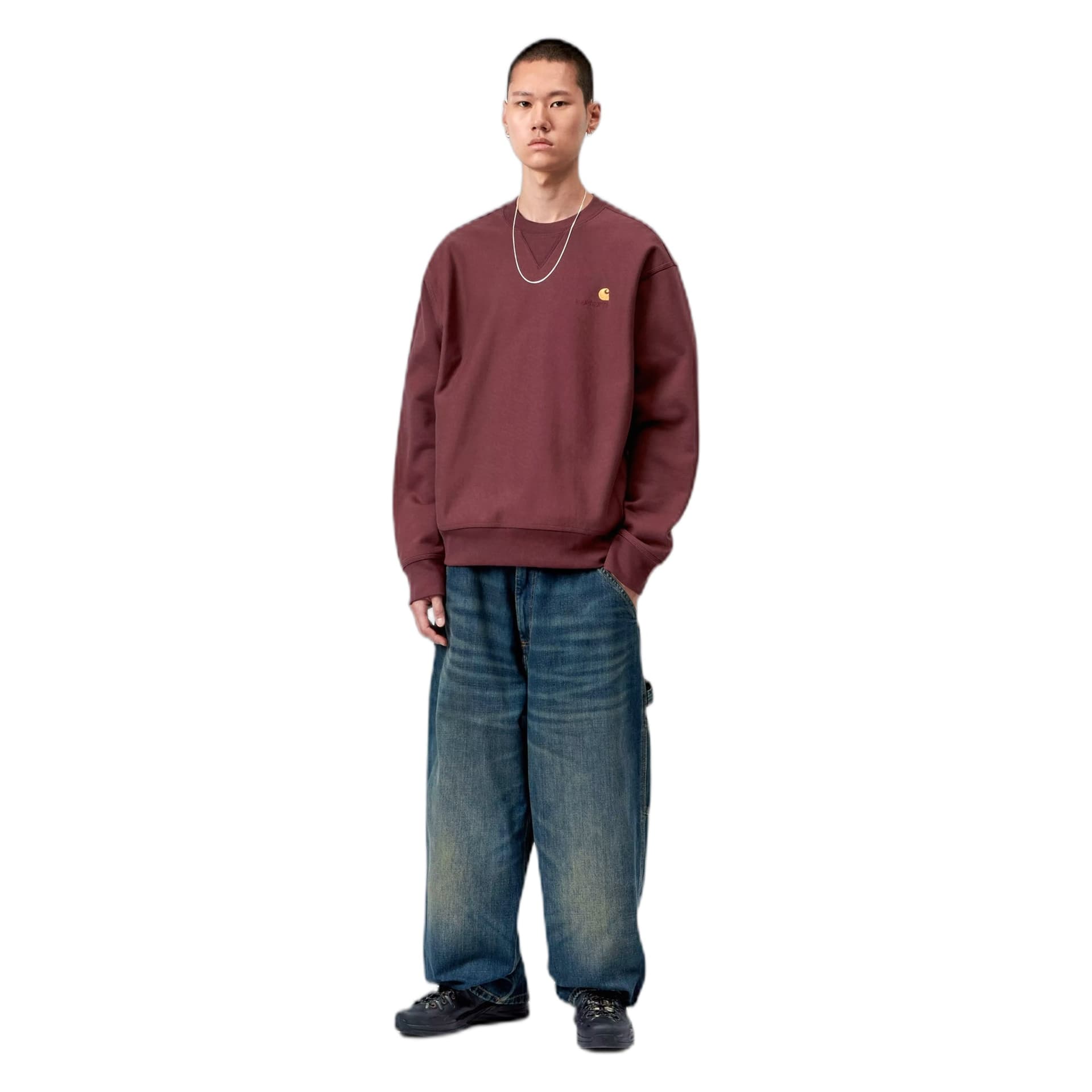 CARHARTT WIP felpa carhartt wip american script sweatshirt - amarone - 2