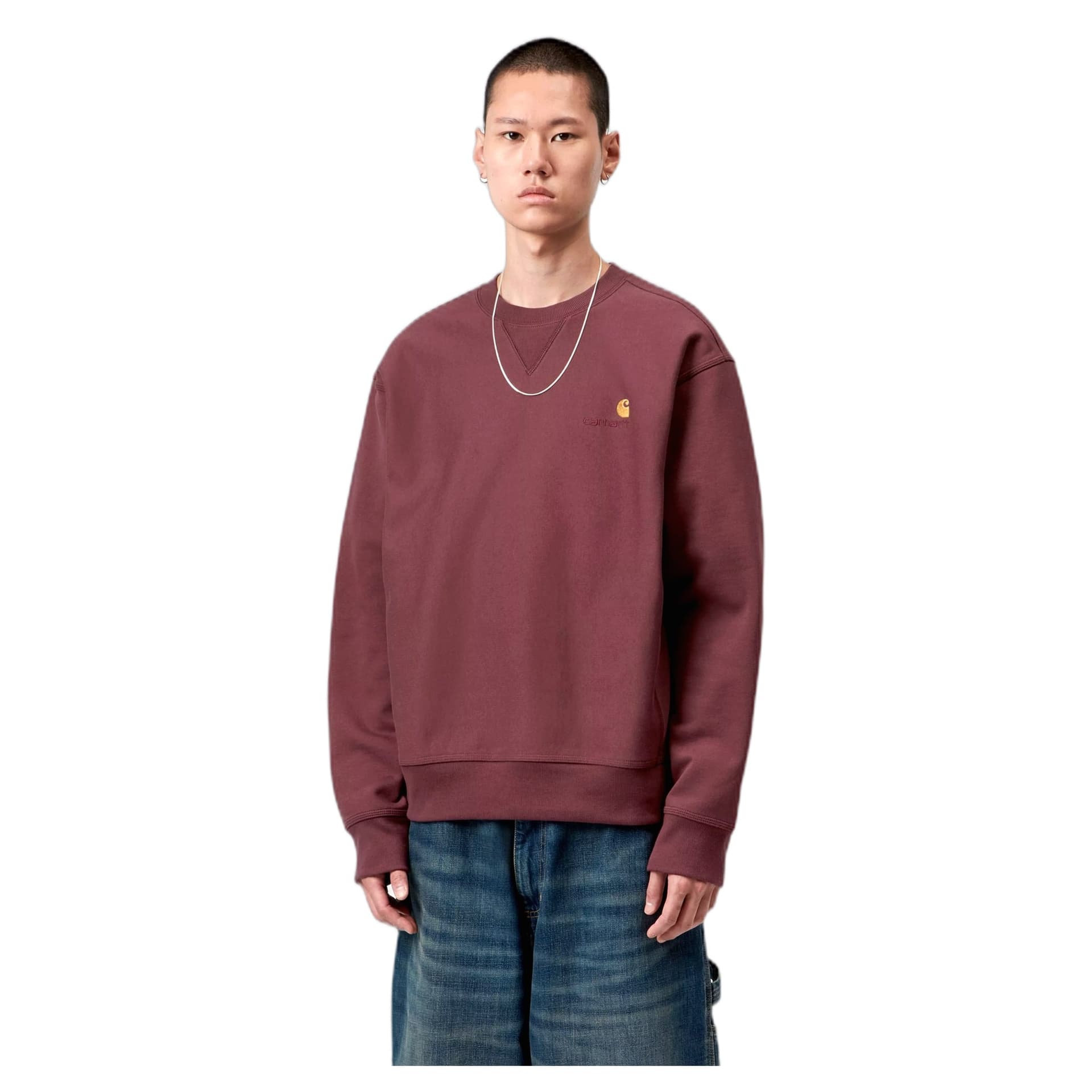 CARHARTT WIP felpa carhartt wip american script sweatshirt - amarone - 4