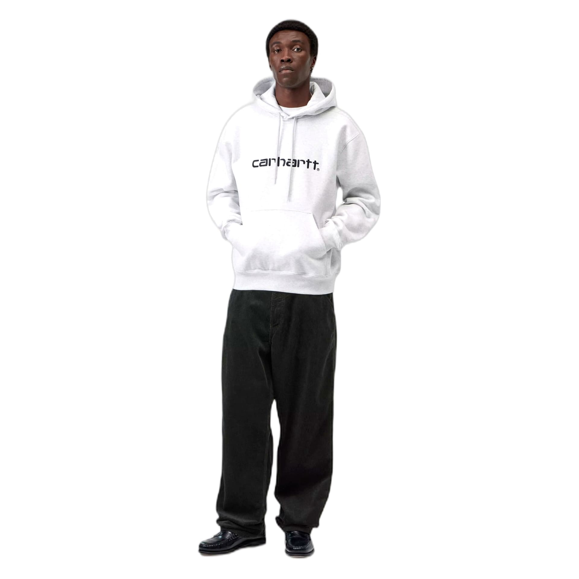 CARHARTT WIP felpa carhartt wip hooded carhartt sweat - ash heather / graphite - 2