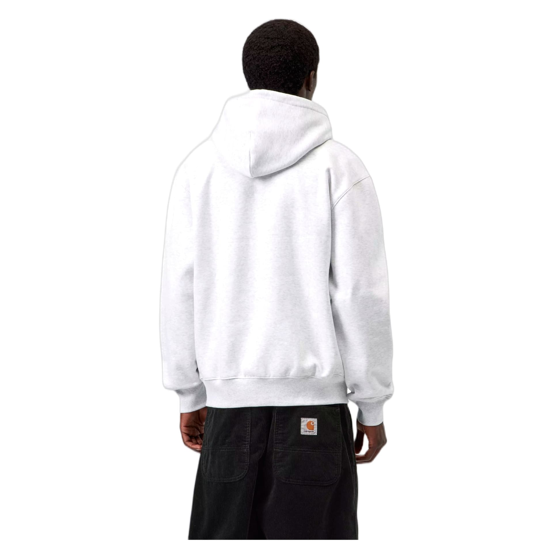 CARHARTT WIP felpa carhartt wip hooded carhartt sweat - ash heather / graphite - 3