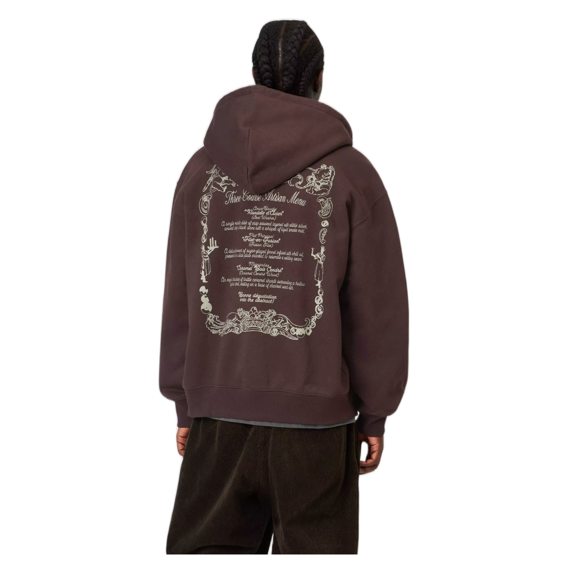 CARHARTT WIP felpa carhartt wip hooded chez wip jacket - palisander / grey - 5