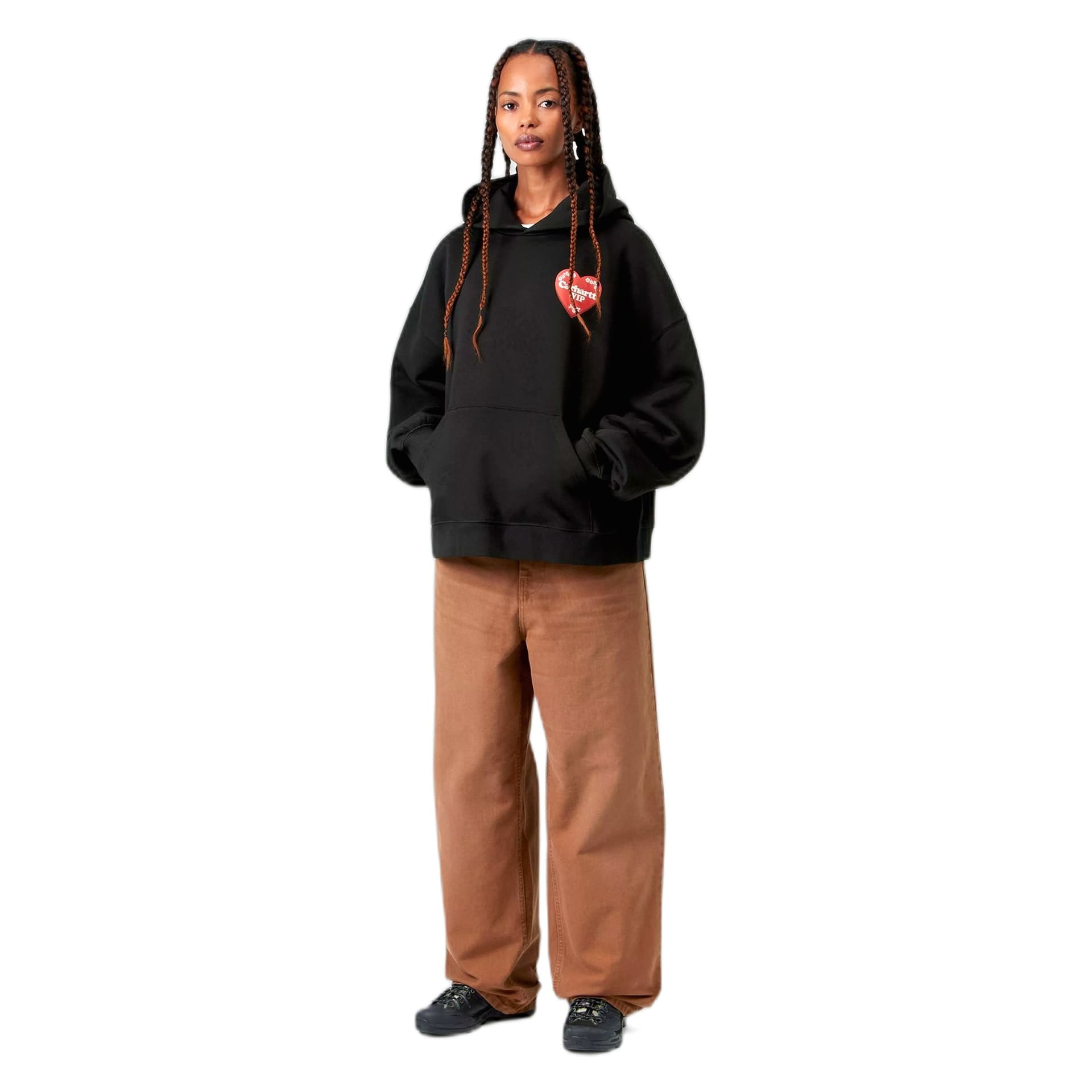 CARHARTT WIP felpa carhartt wip w' hooded hartt case sweat - black - 3
