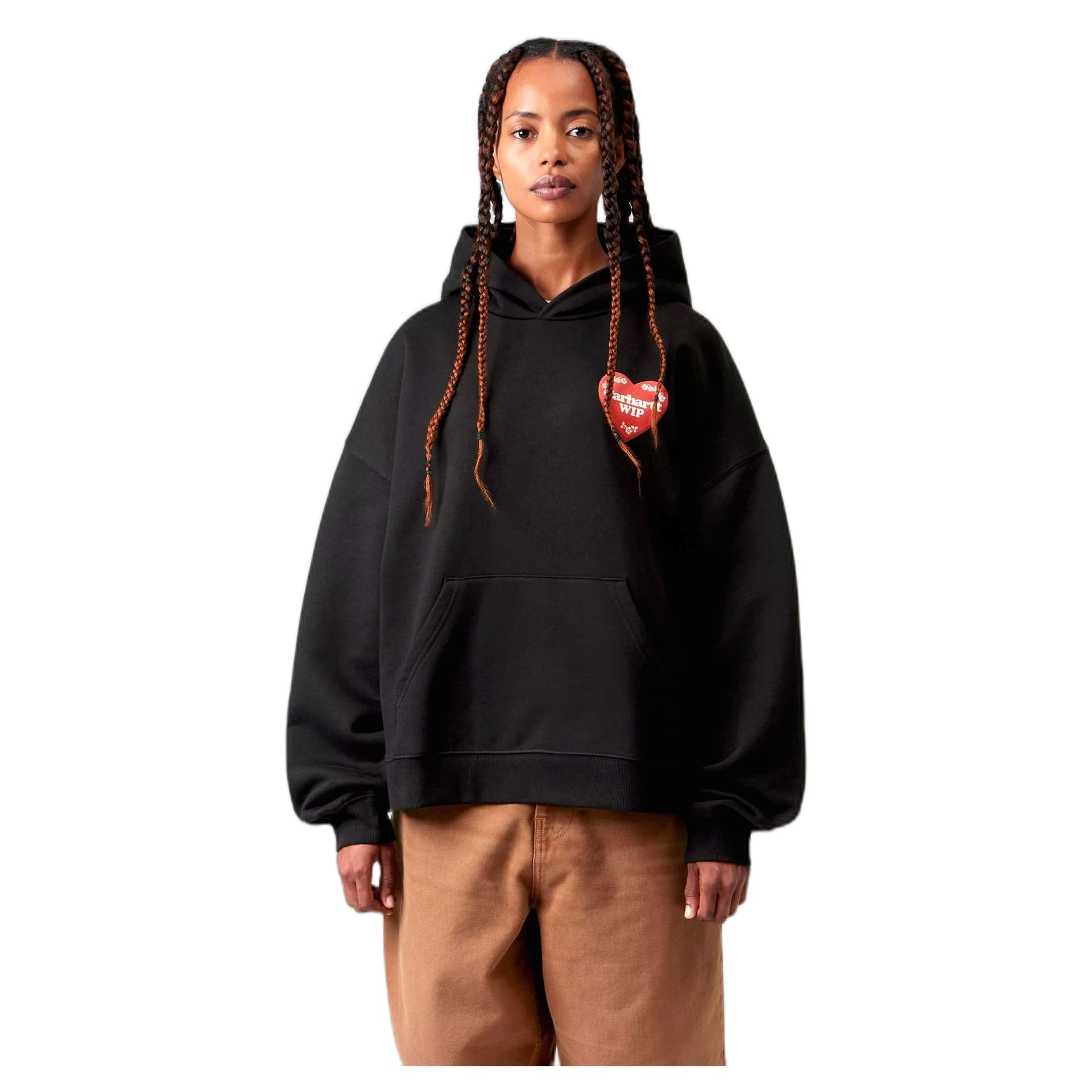 CARHARTT WIP felpa carhartt wip w' hooded hartt case sweat - black - 5