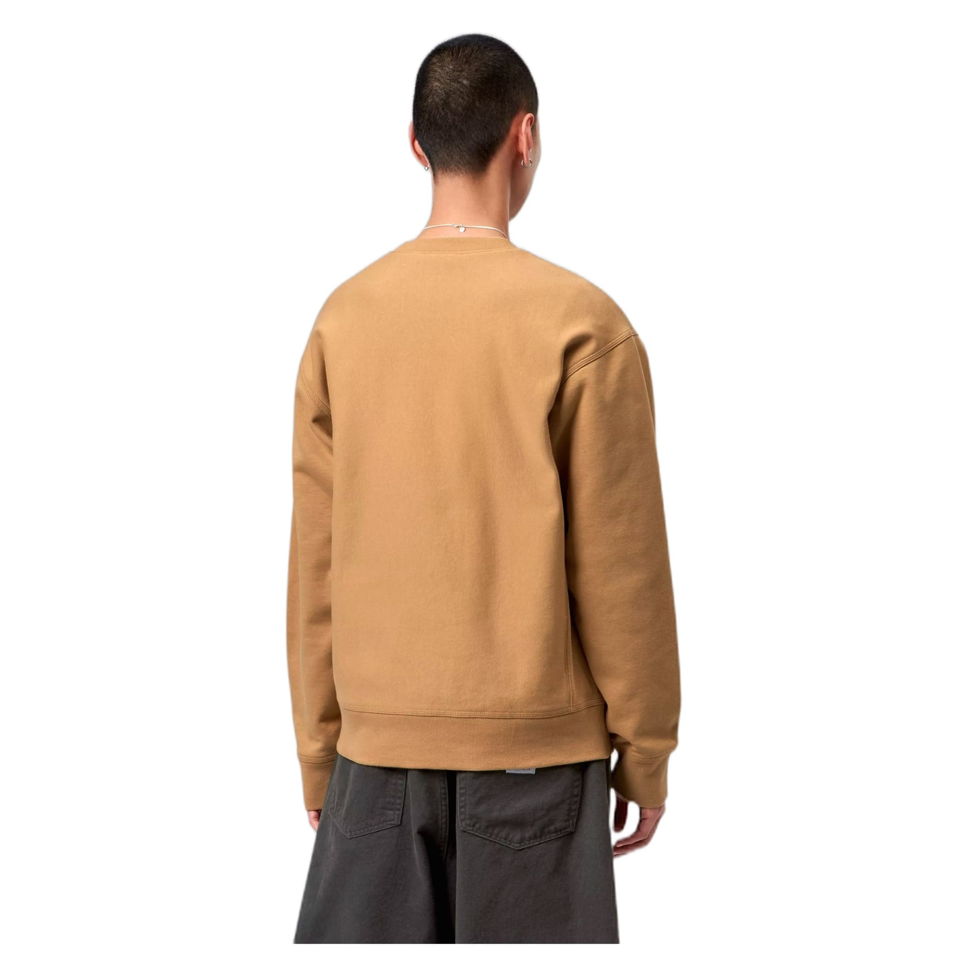 CARHARTT WIP felpa carhartt wip american script sweatshirt - wip dusty h brown - 3