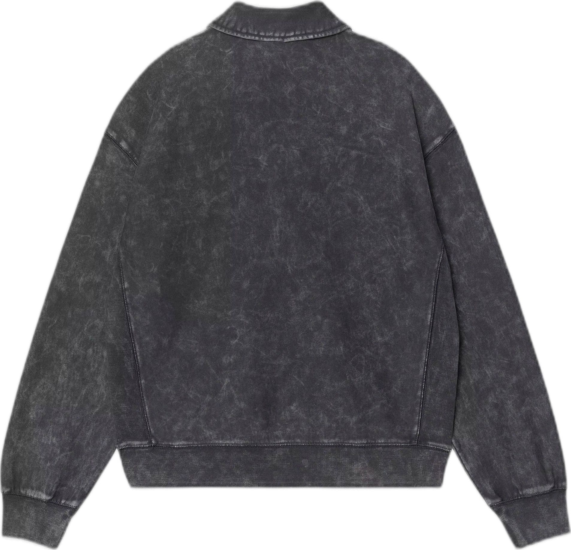 CARHARTT WIP felpa carhartt wip lambert polo sweater - black moon wash - 5