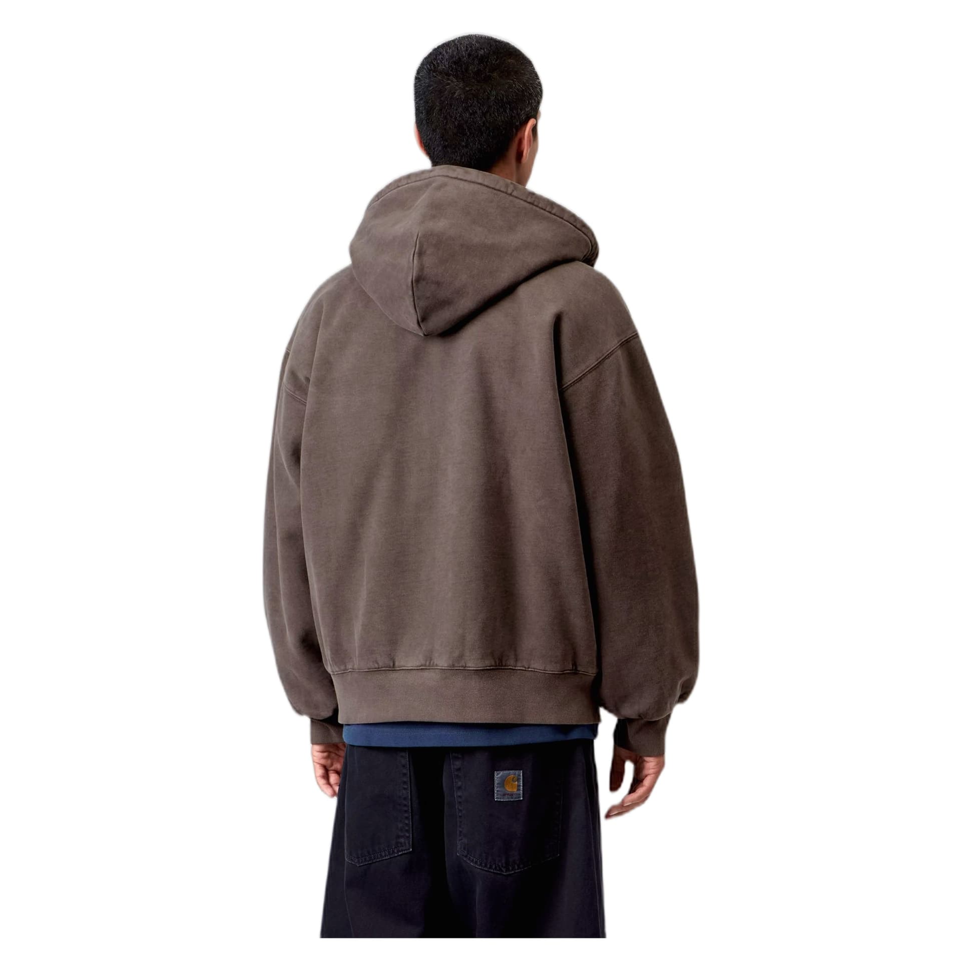 CARHARTT WIP felpa carhartt wip hooded vista jacket - tobacco garment dyed - 4