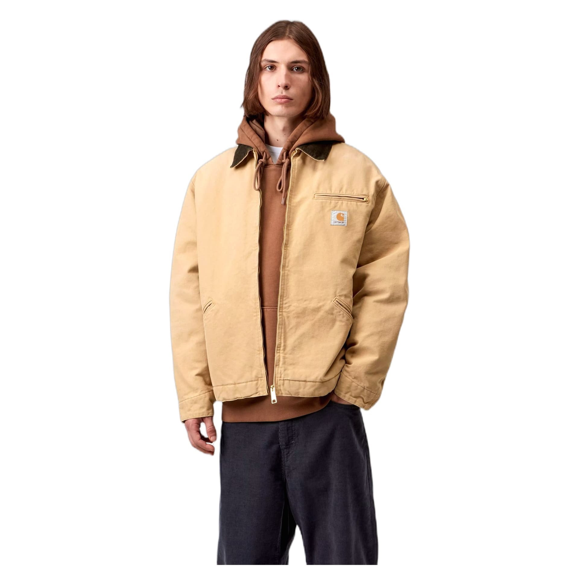 CARHARTT WIP giacca carhartt wip og detroit jacket - wip dusty brown / tobacco stone canvas - 5