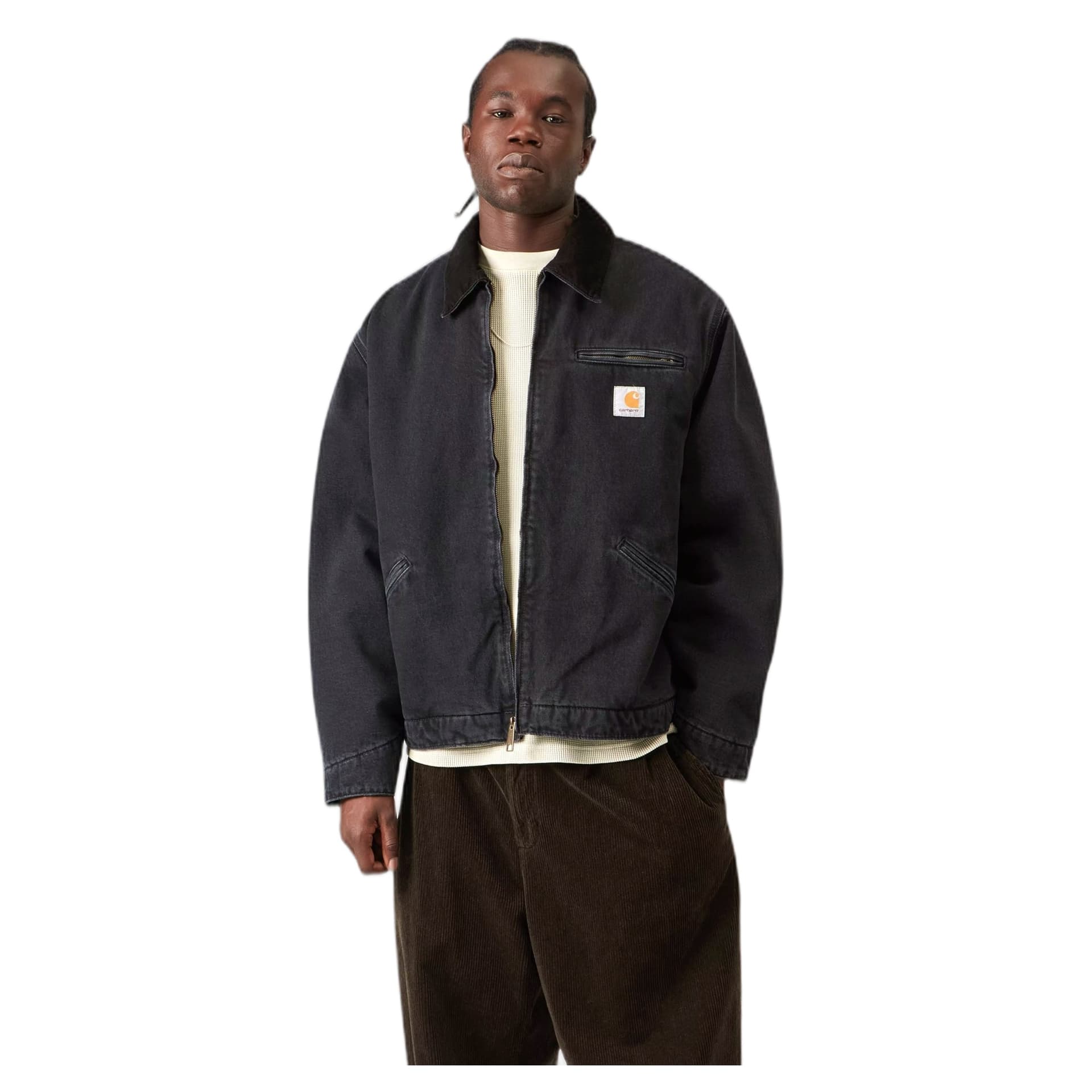 CARHARTT WIP giacca carhartt wip og detroit jacket - black / black stone washed - 2