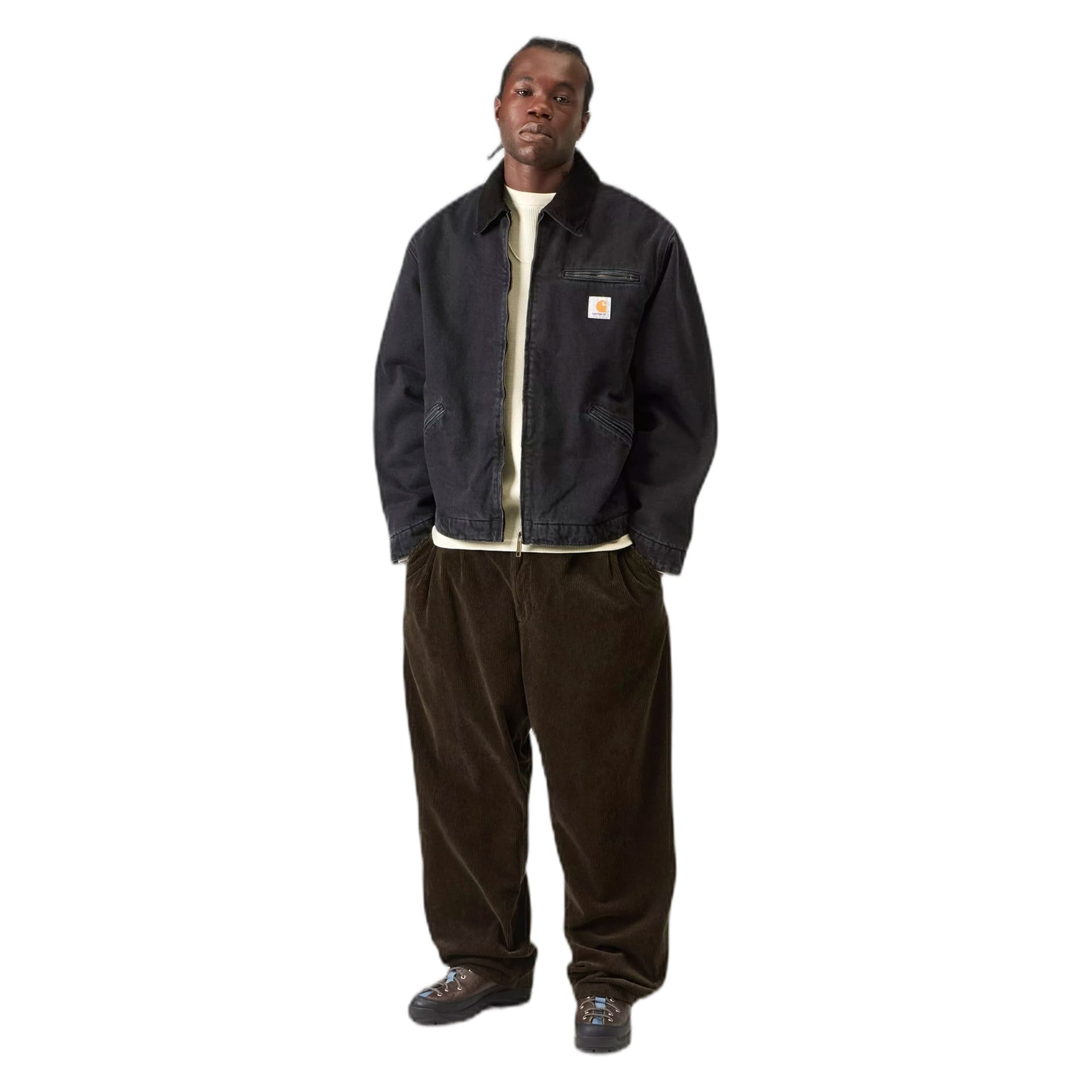 CARHARTT WIP giacca carhartt wip og detroit jacket - black / black stone washed - 3