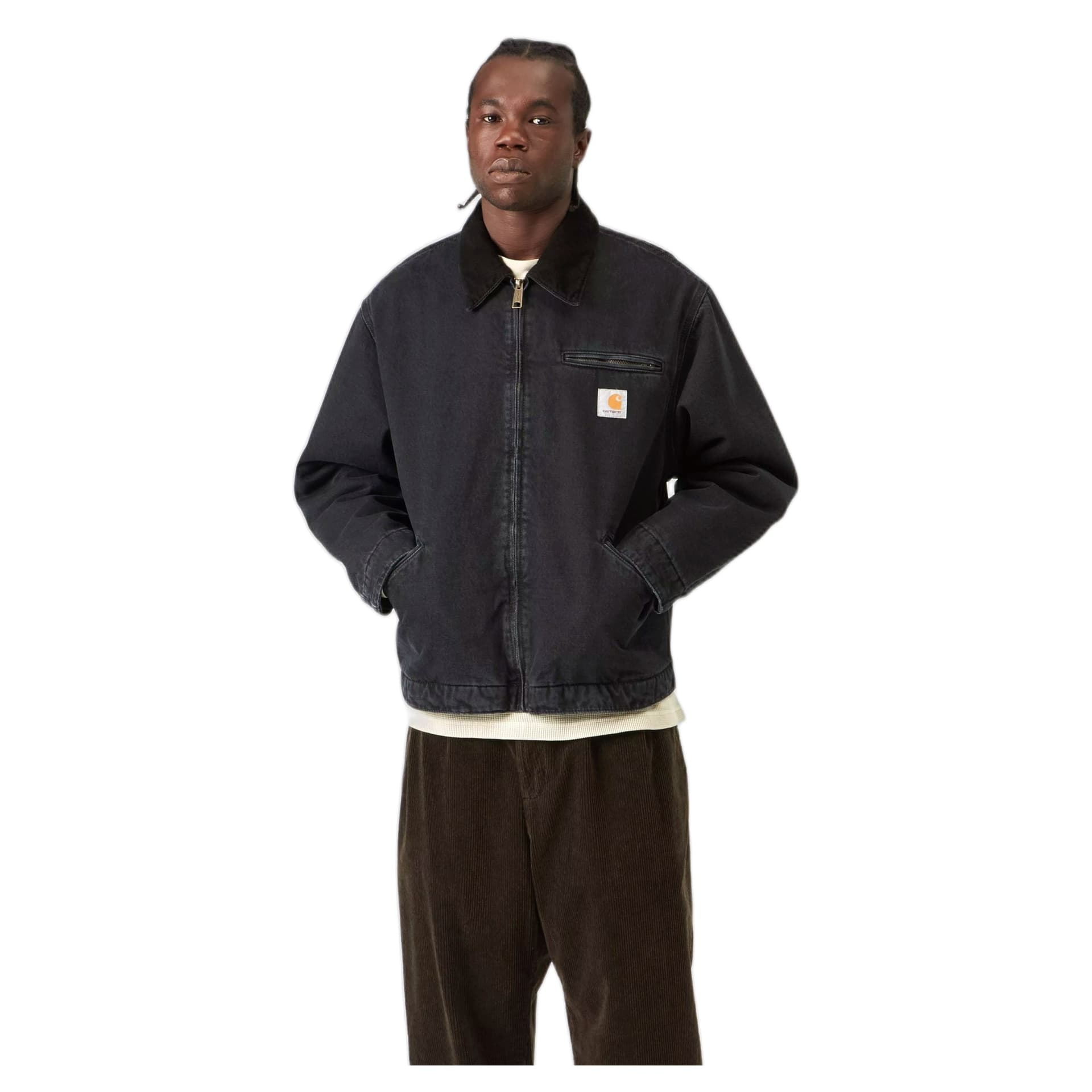CARHARTT WIP giacca carhartt wip og detroit jacket - black / black stone washed - 4