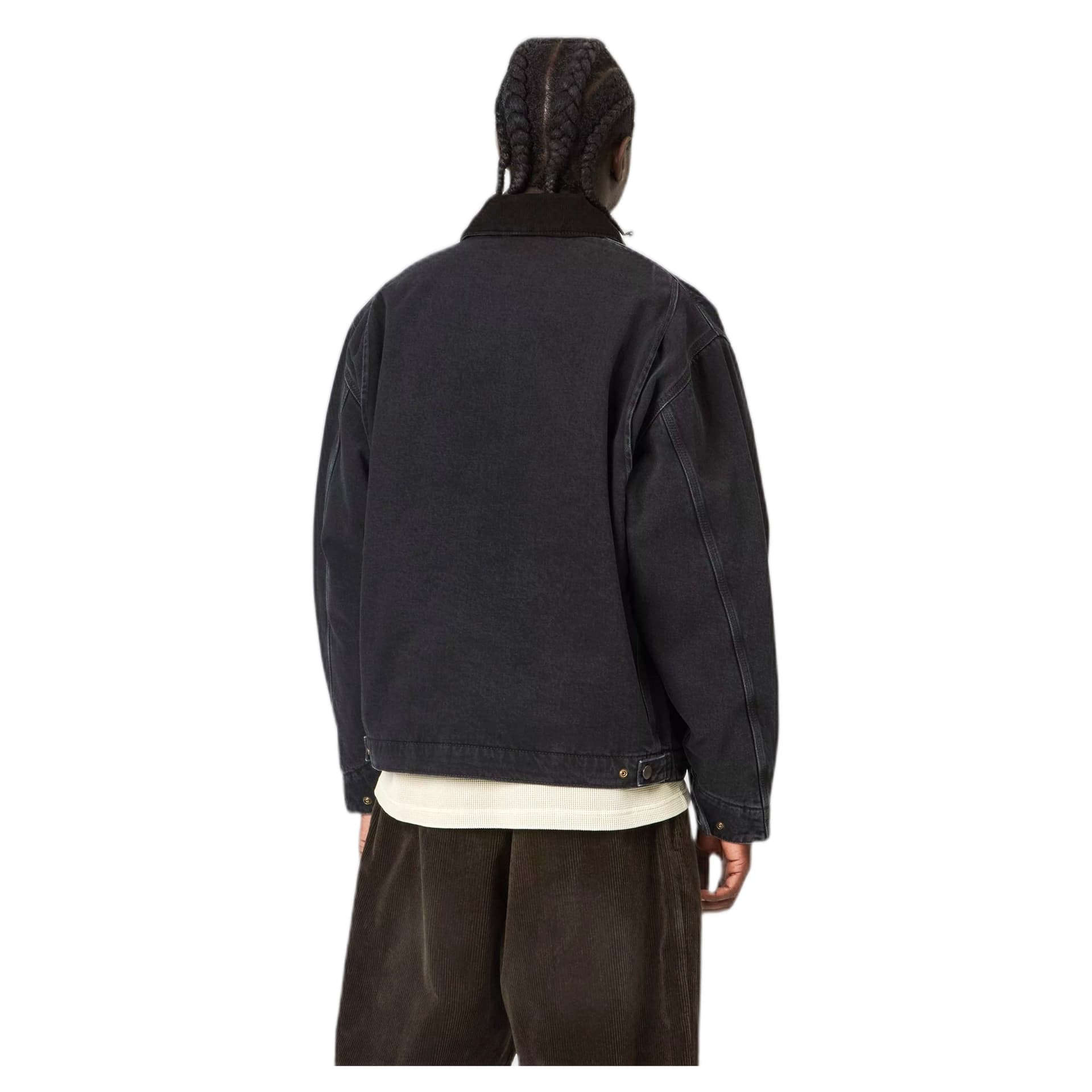 CARHARTT WIP giacca carhartt wip og detroit jacket - black / black stone washed - 5