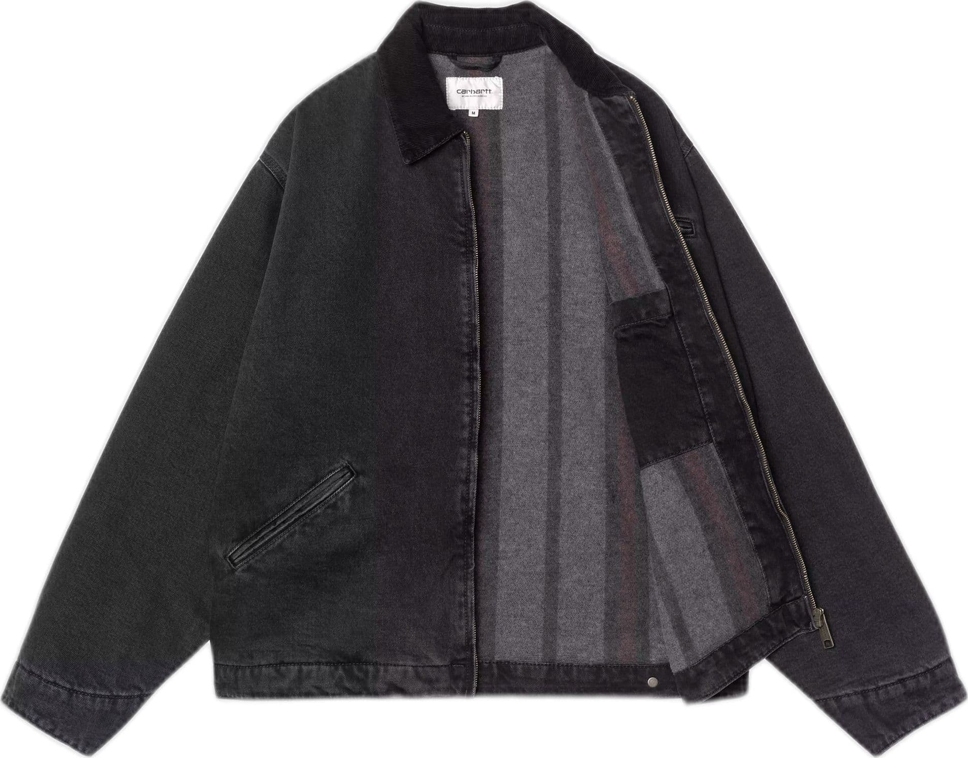 CARHARTT WIP giacca carhartt wip og detroit jacket - black / black stone washed - 6