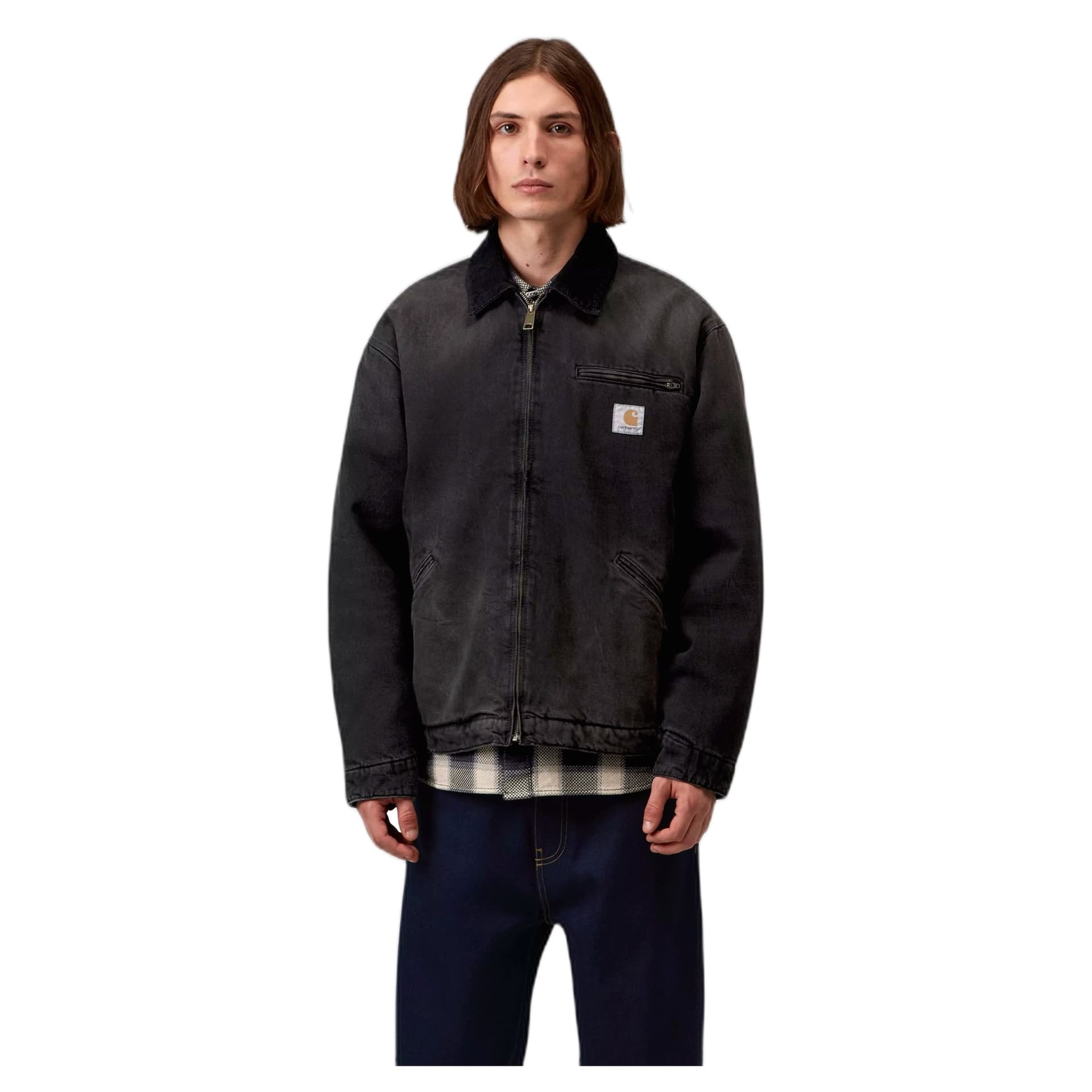 CARHARTT WIP giacca carhartt wip og detroit jacket - black / black tobacco used wash - 3