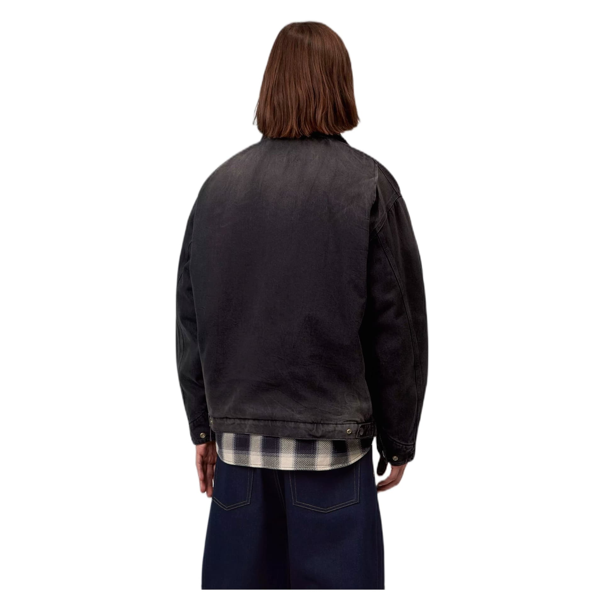 CARHARTT WIP giacca carhartt wip og detroit jacket - black / black tobacco used wash - 4