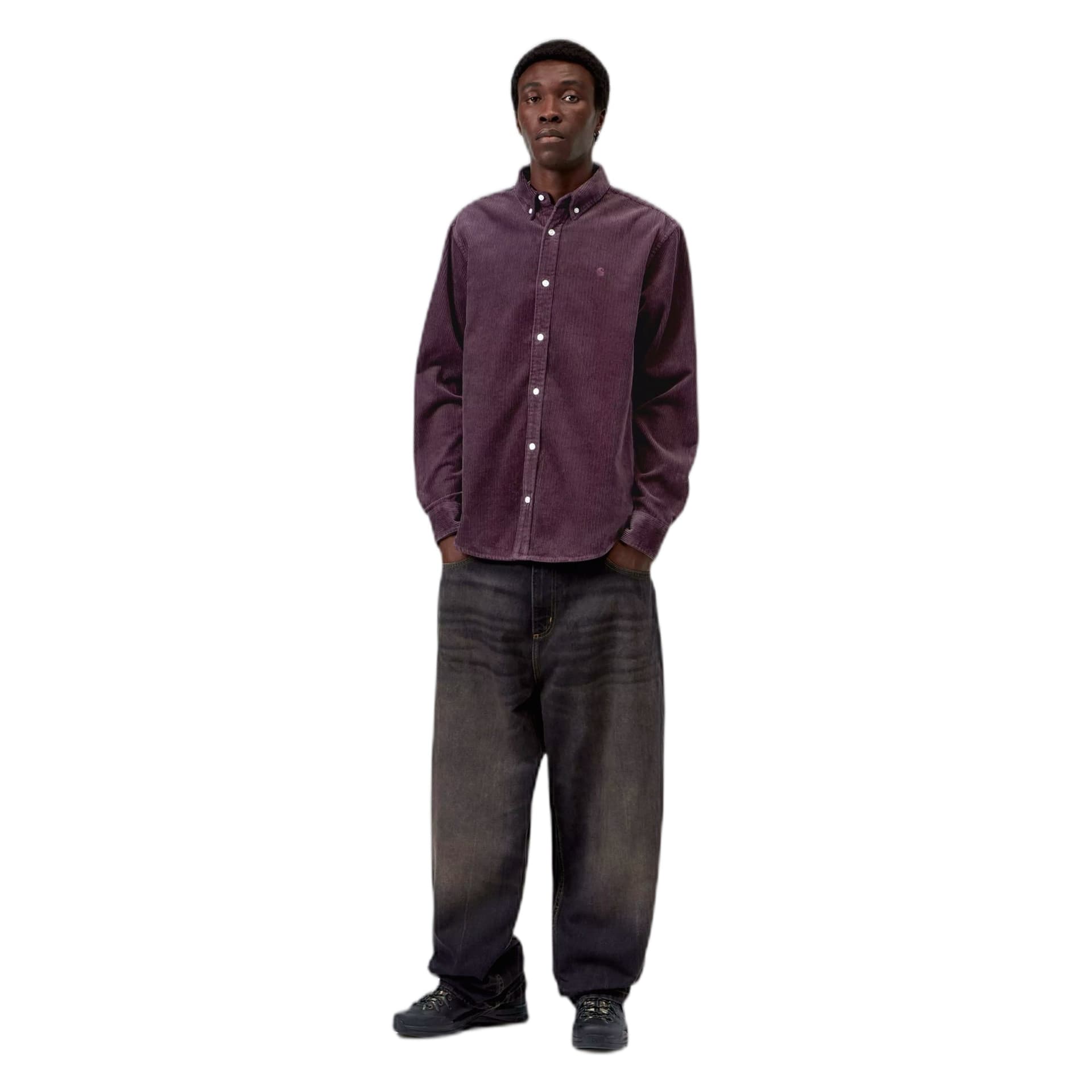 CARHARTT WIP camicia carhartt wip l/s madison cord shirt - cozy purple - 2