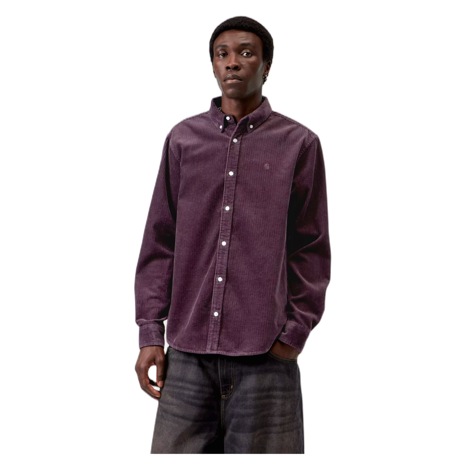 CARHARTT WIP camicia carhartt wip l/s madison cord shirt - cozy purple - 4