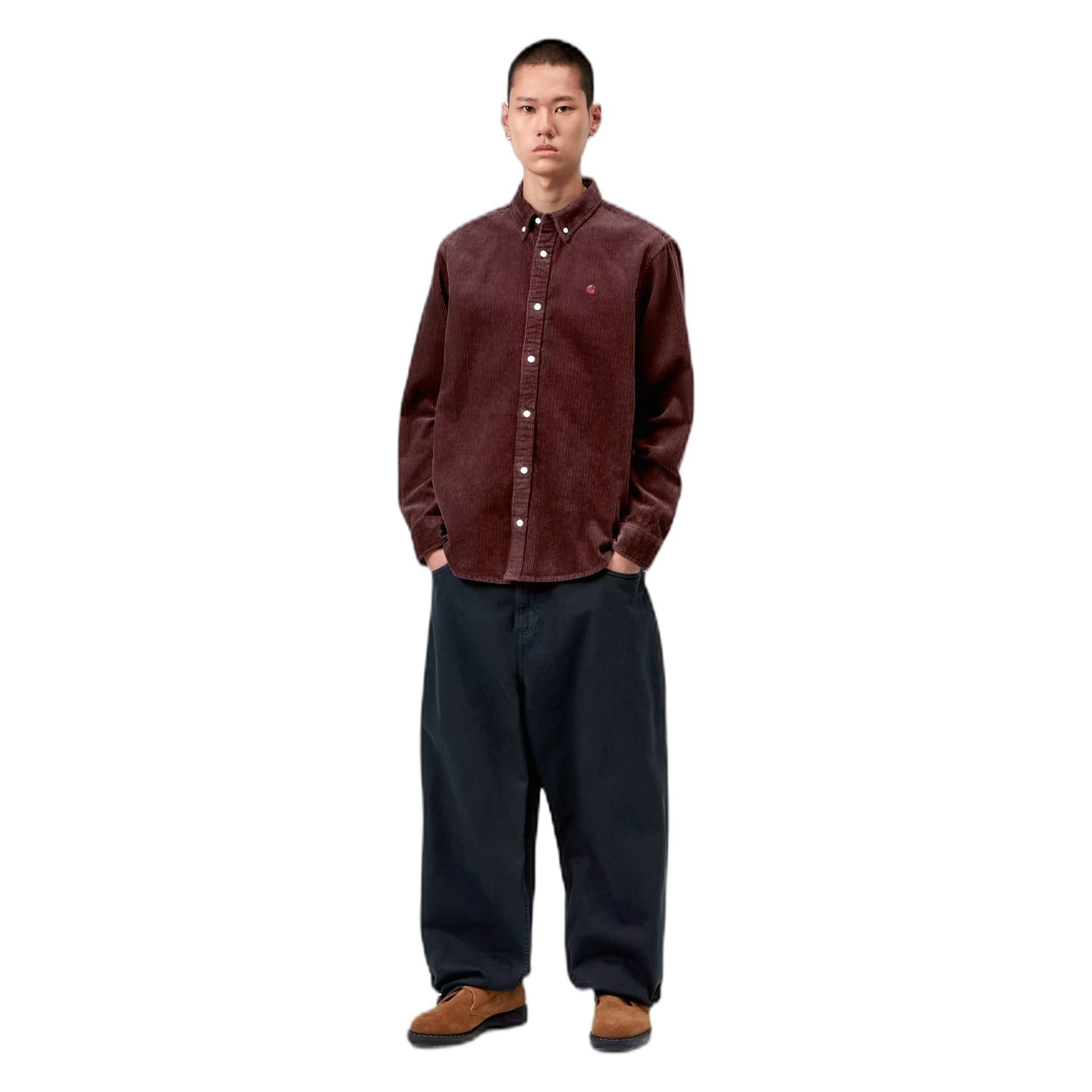 CARHARTT WIP camicia carhartt wip l/s madison cord shirt - amarone - 2