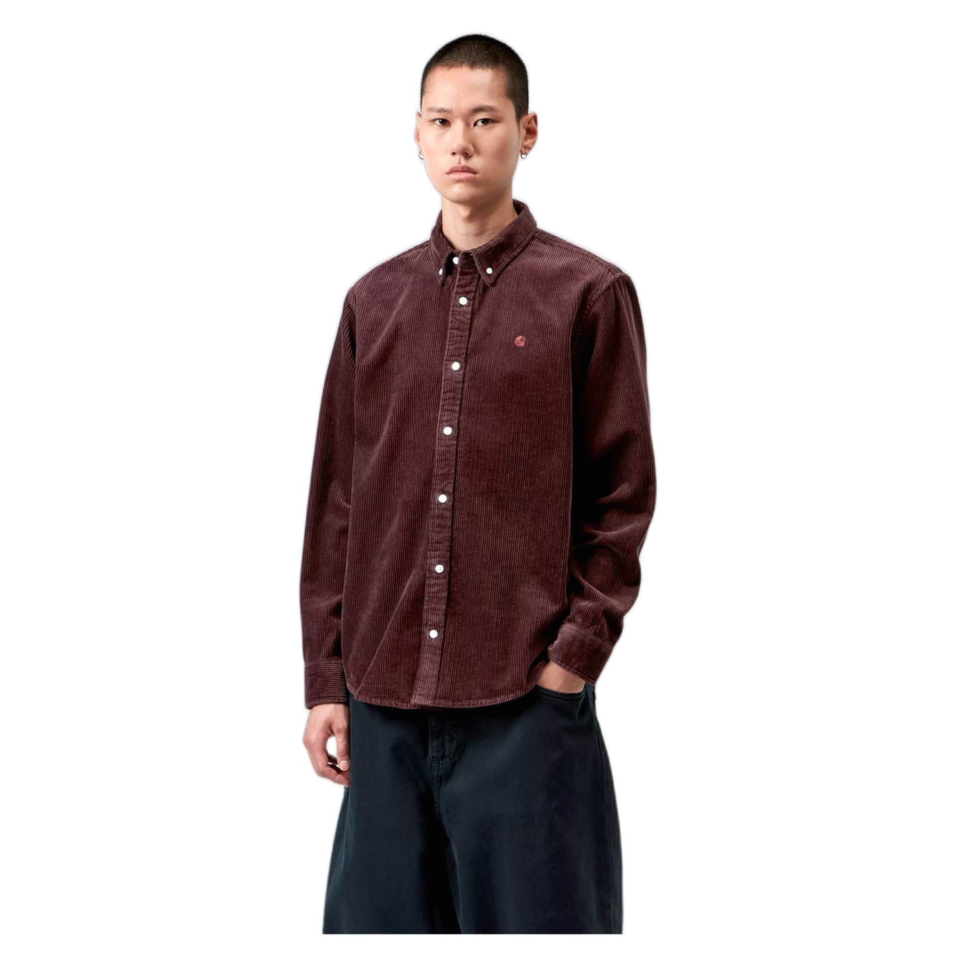 CARHARTT WIP camicia carhartt wip l/s madison cord shirt - amarone - 4