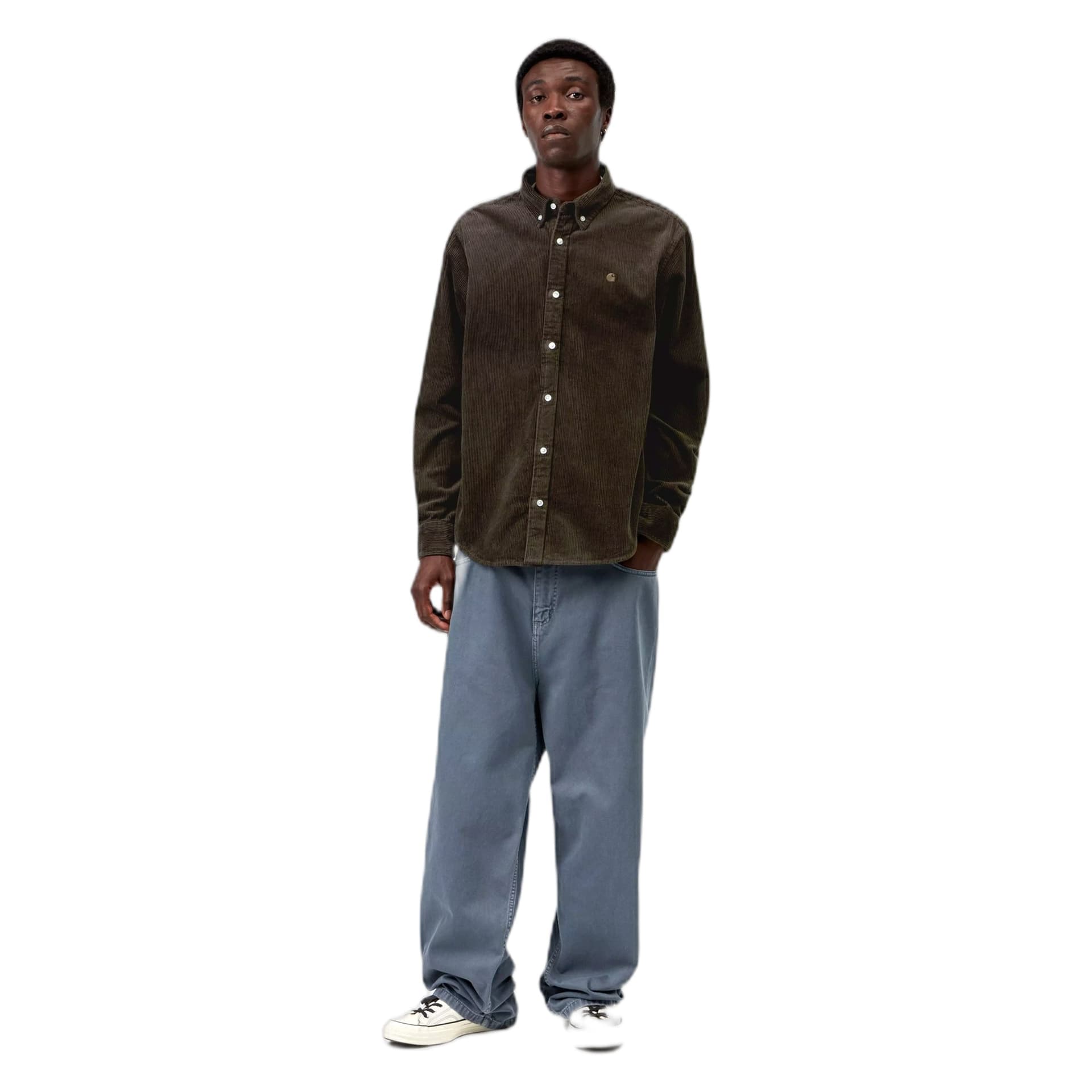CARHARTT WIP camicia carhartt wip l/s madison cord shirt - tobacco - 2