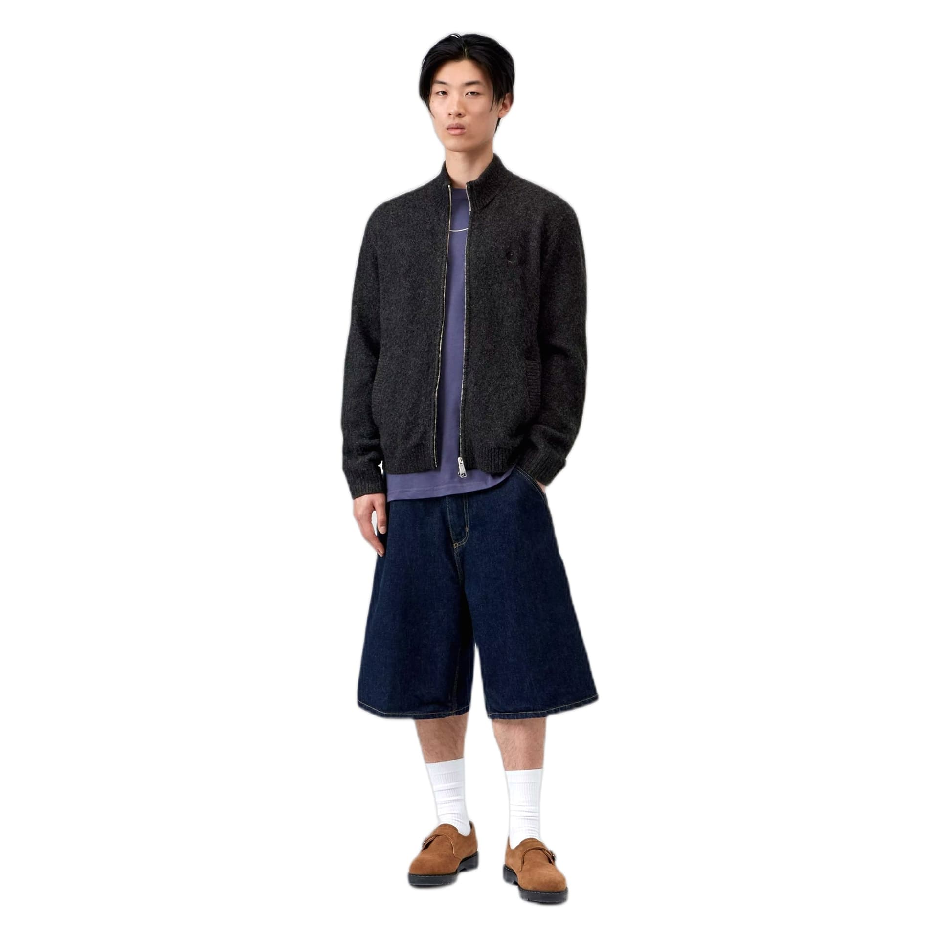 CARHARTT WIP maglione carhartt wip curtis sweater jacket - tangled black - 2