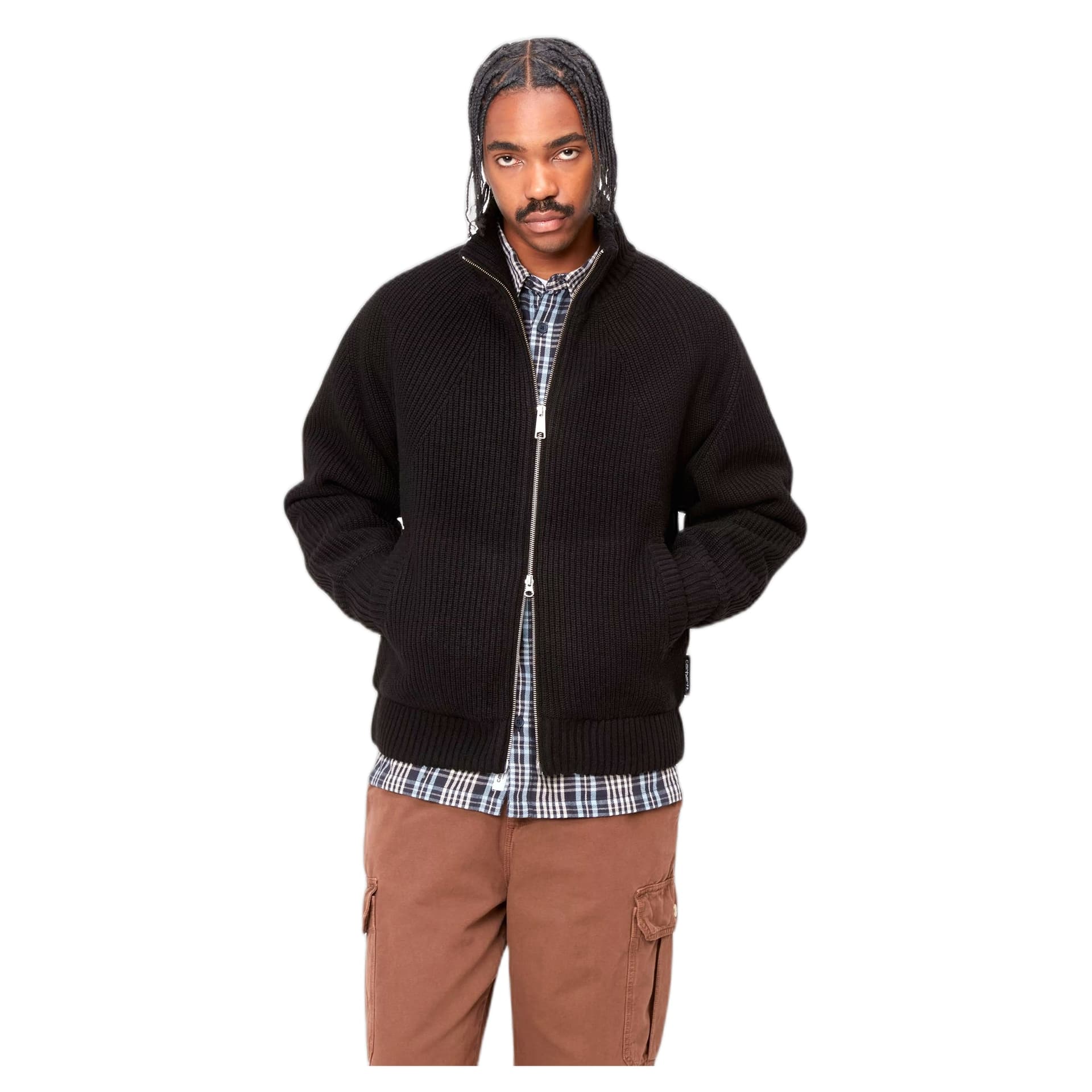 CARHARTT WIP giacca carhartt banley sweater jacket - black - 4